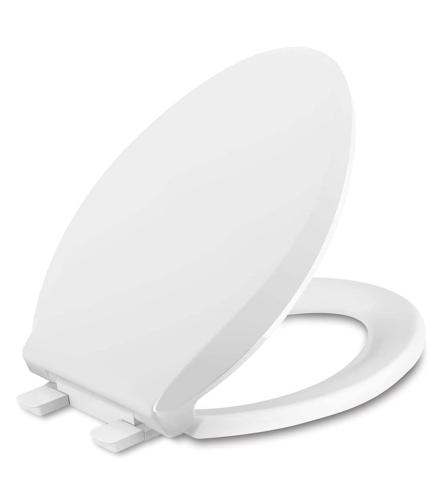 Elongated Toilet Seat  Quick-Release Hinges  Slow Close  Heavy Duty  Never Loosen  Aviation Material  White(18.5) White Elongated - Buy Online on GoSupps.com
