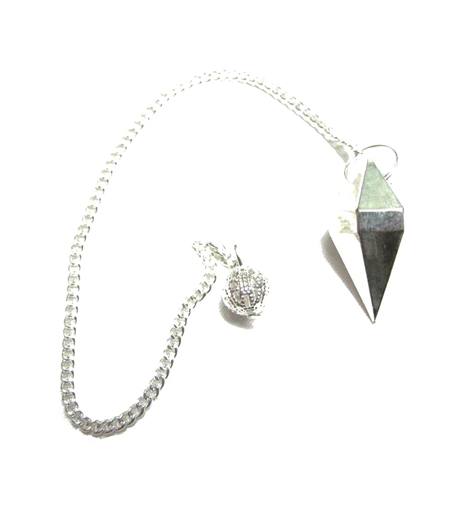 PIERRETOILES Silver pyramid-shaped pendulum 15g