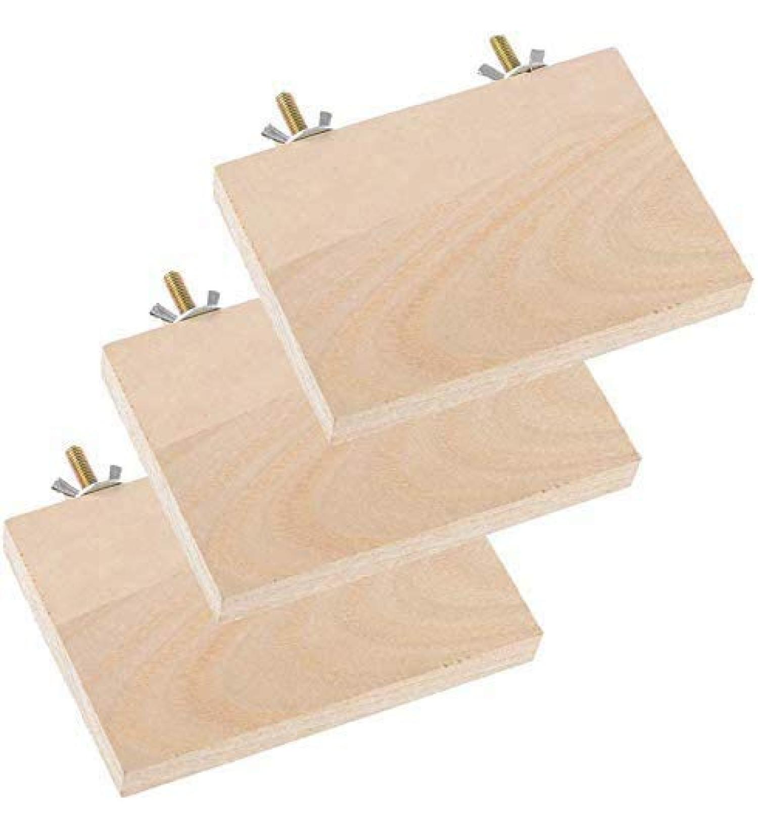Kathson Bird Wood Platform Perch Stand 3Pcs Set for Parakeets & Conures - Ideal Cage Corner Shelf for Budgies, Cockatiels, Lovebirds - Parrot Playground Accessory - Buy Online on GoSupps.com