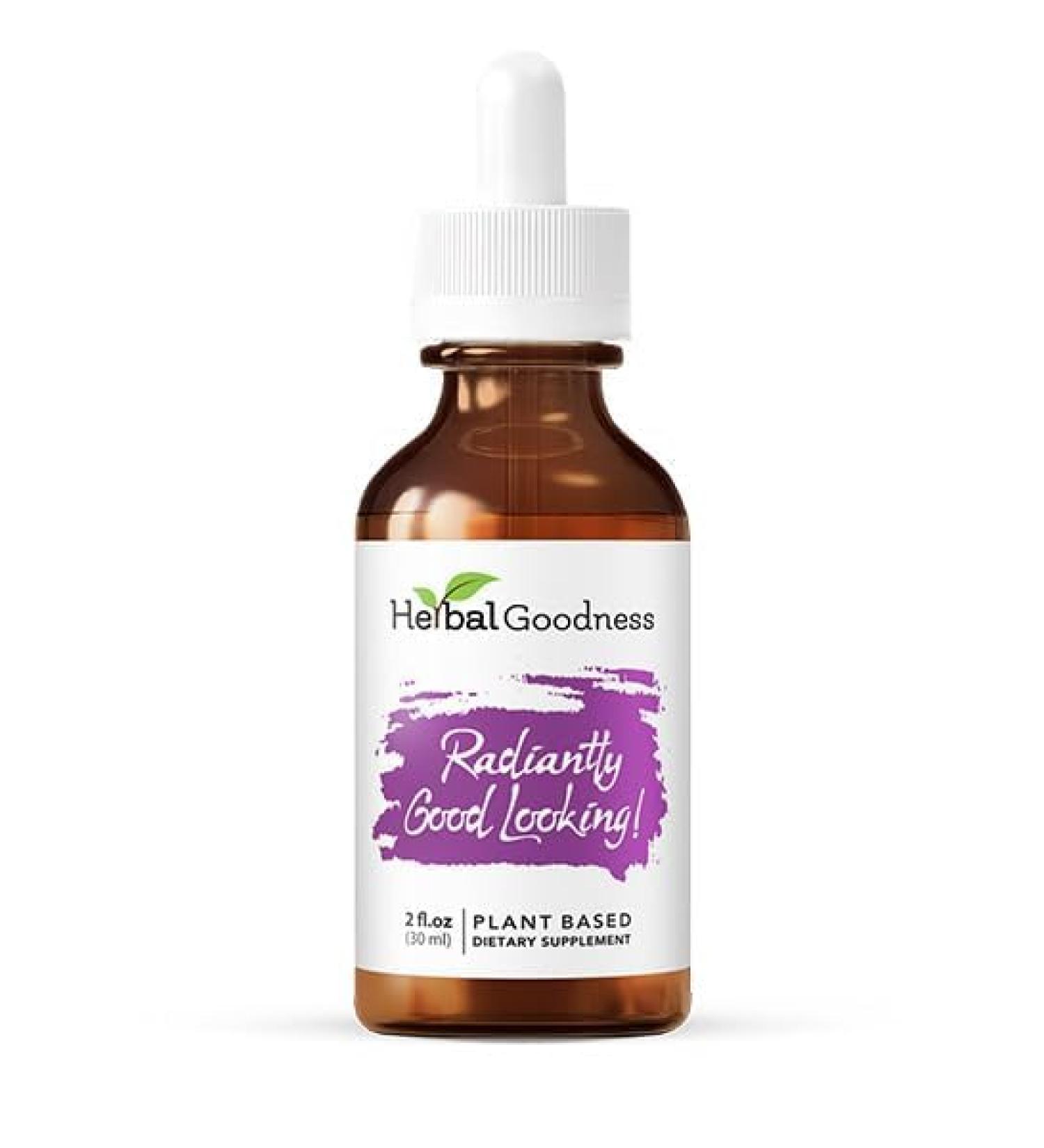 Herbal Goodness Radiantly Looking Good: Herbal Dietary Supplement Promote Healthy and Radiant Skin Natural Skin Care Vitamin C 2 Fl. oz - 1 Btle - Buy Online on GoSupps.com