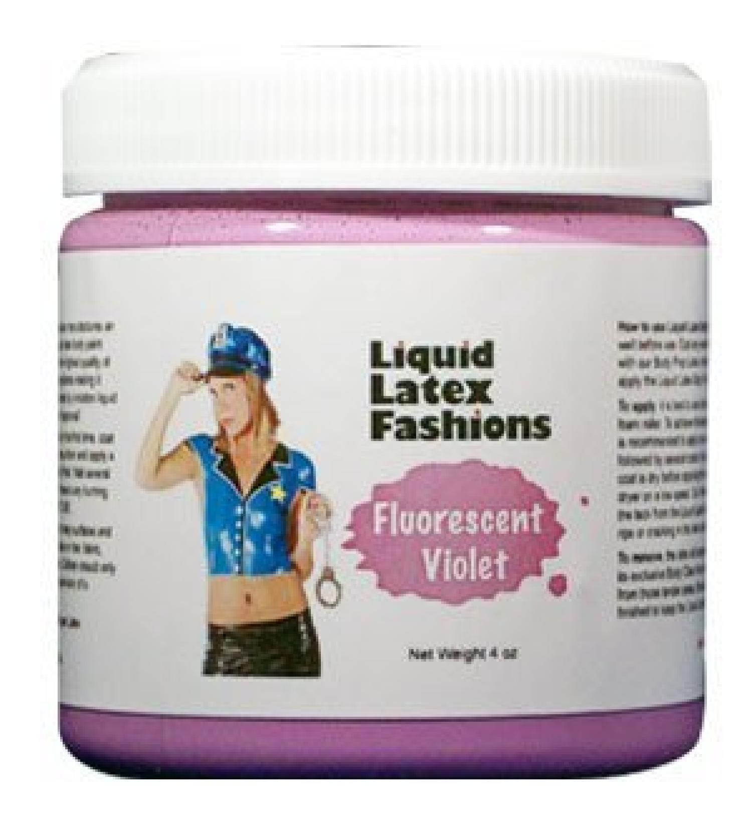 Liquid Latex Fashions- Ammonia Free Halloween Fluorescent Violet Body Paint Ideal for Artwork Theater Parties School Plays Cosplays and Concerts- 8 oz