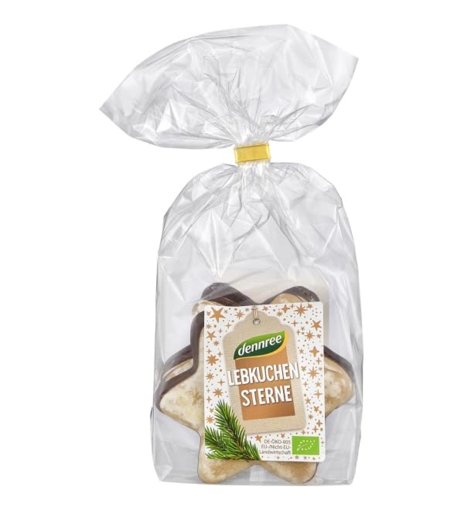 dennree dennree Gingerbread stars with dark chocolate enamelled (150 g) - Organic