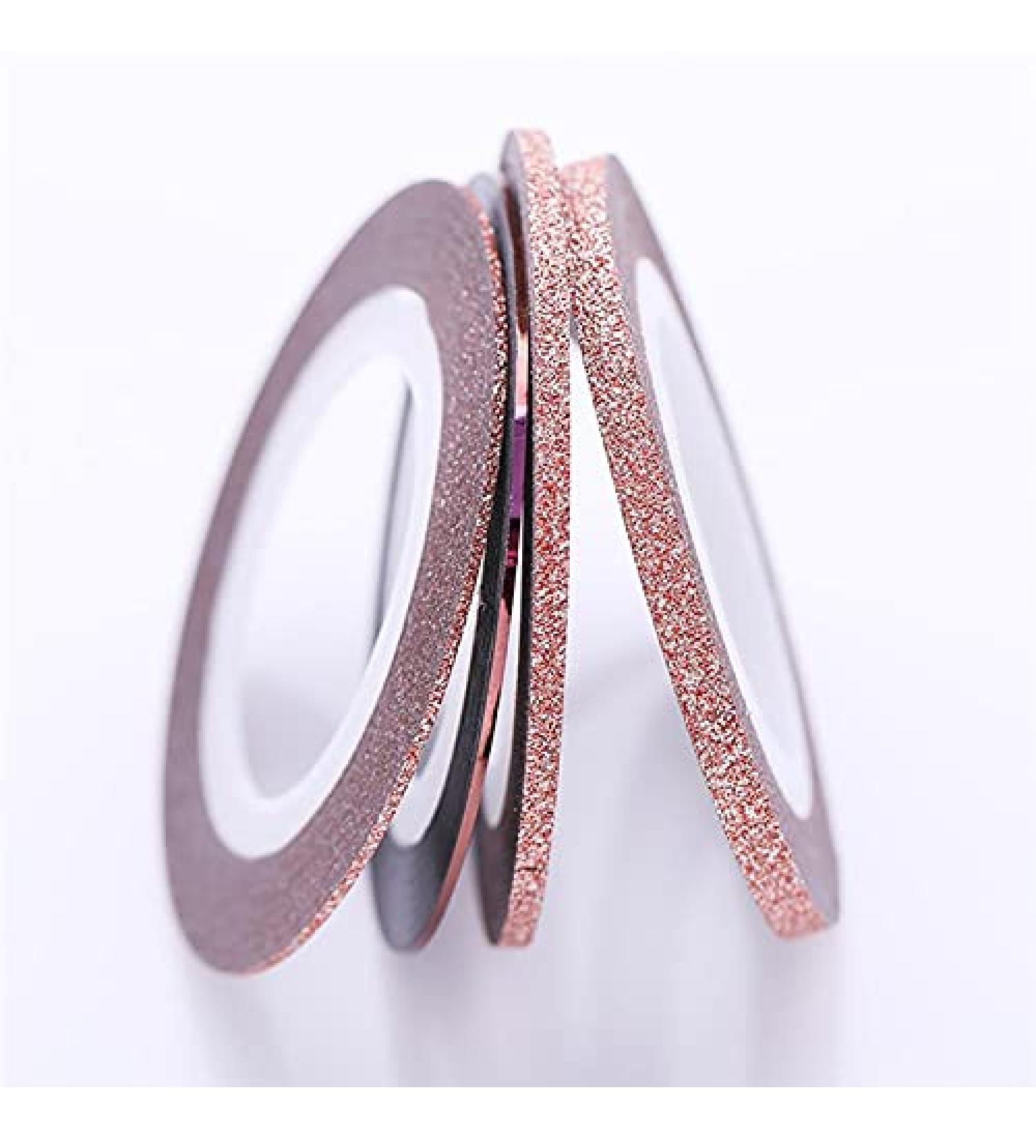 4 Rolls(One roll per size) Glitter Nail Art Striping Tape Lines Width 1+2+3mm-Striping Tape for Nail Art-Nail Striping Tape Foil-Nail Striping Tape Thick-Nail Striping Tape with Dispenser-Self-Adhesive DIY Nail Art Tape - Buy Online on GoSupps.com