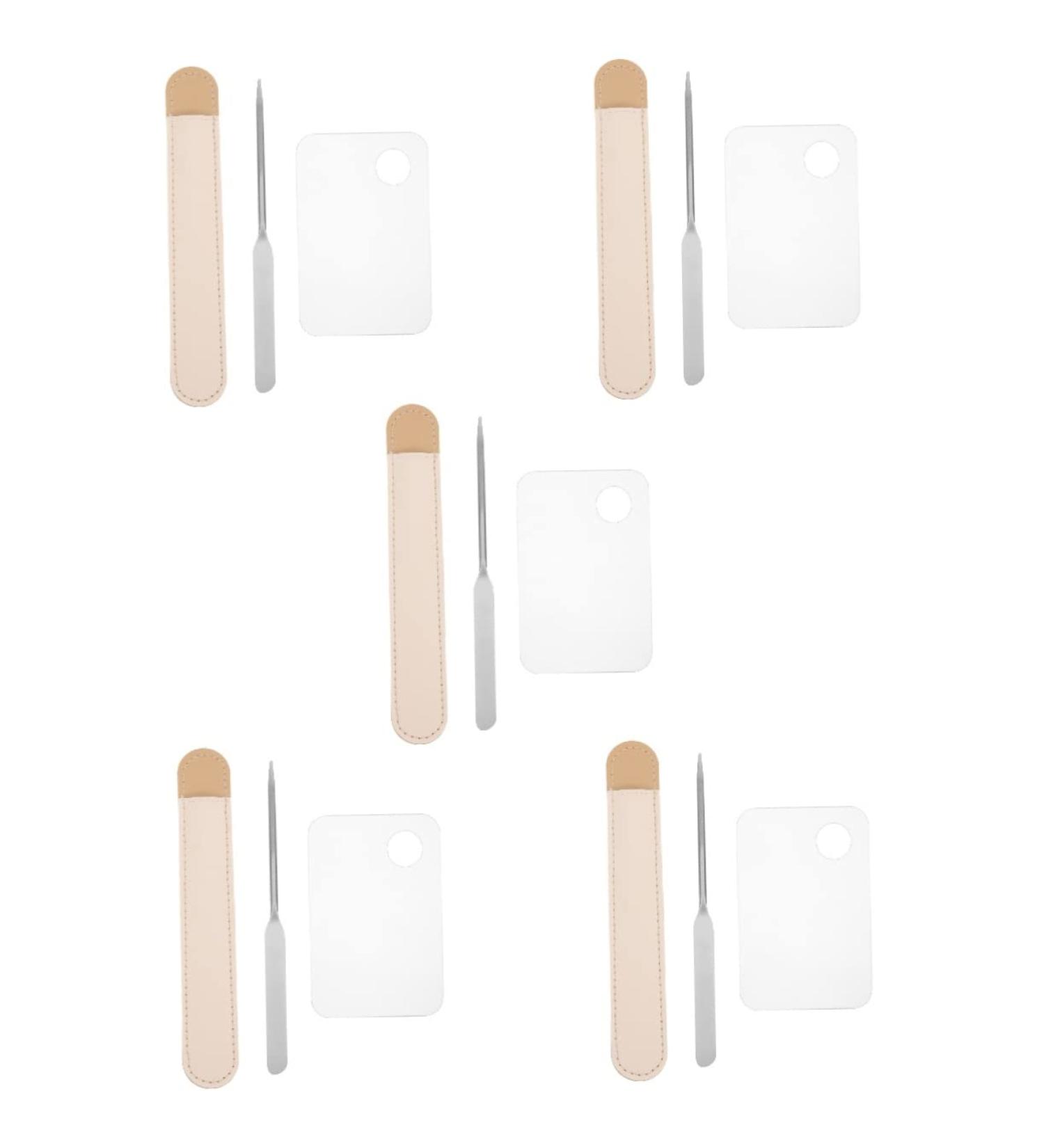 5 Sets Stainless Steel Makeup Mixing Palette - Foundation & Lip Mixing Tray for Professional Use - Buy Online on GoSupps.com