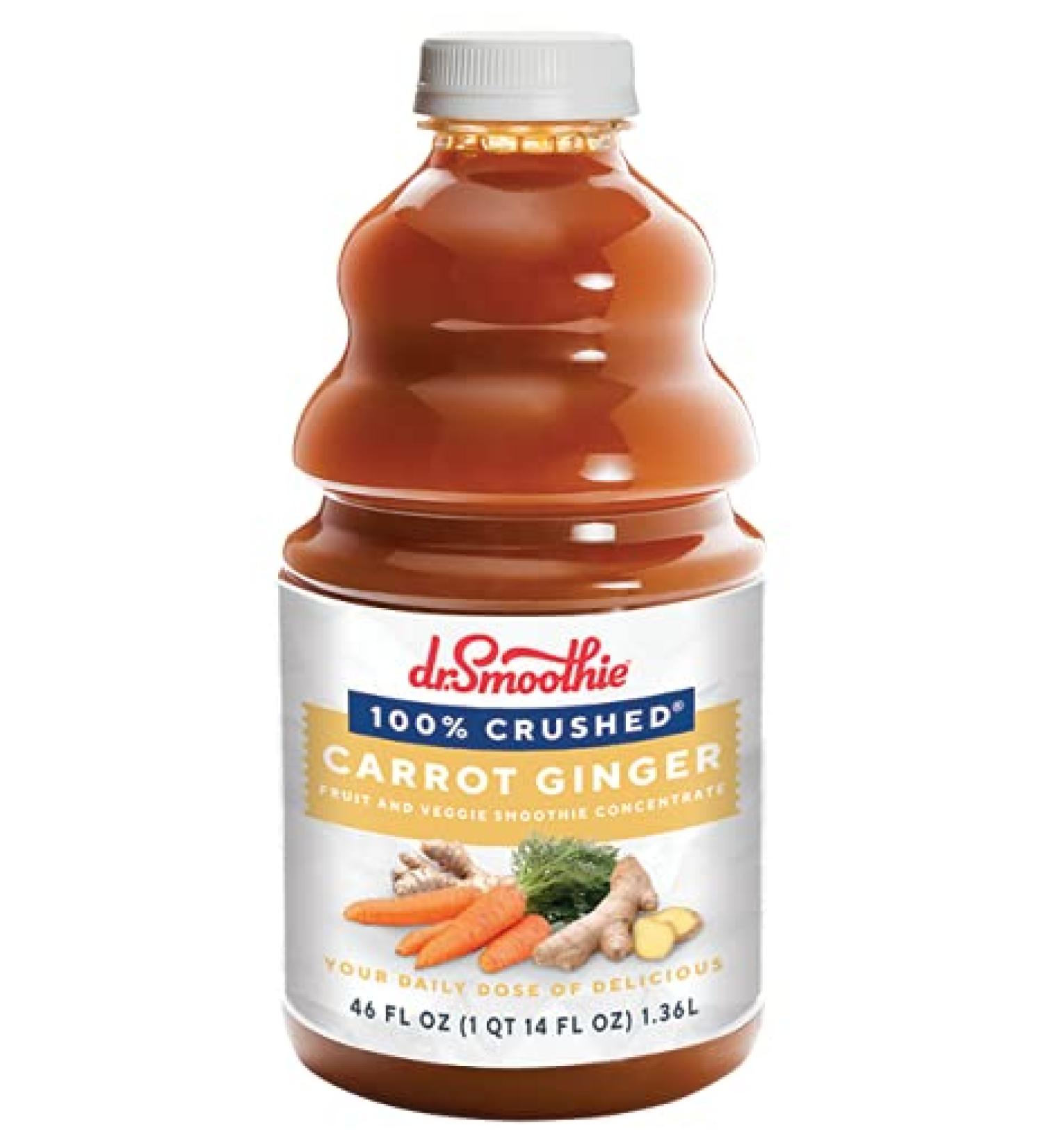 Dr. Smoothie 100% Crushed Carrot Orange Vegetable Medley Smoothie Concentrate 46oz 6/Pack
