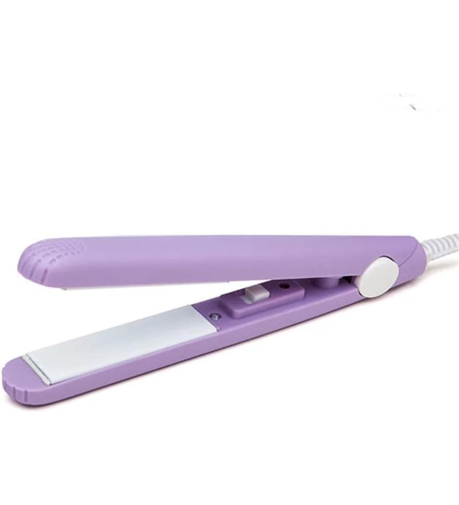 1 Pc Mini Hair Curler - Ceramic 2 in 1 Curler & Straightener for Short & Fine Hair - 1/2 Inch Barrel - Compact & Portable (Purple - Buy Online on GoSupps.com