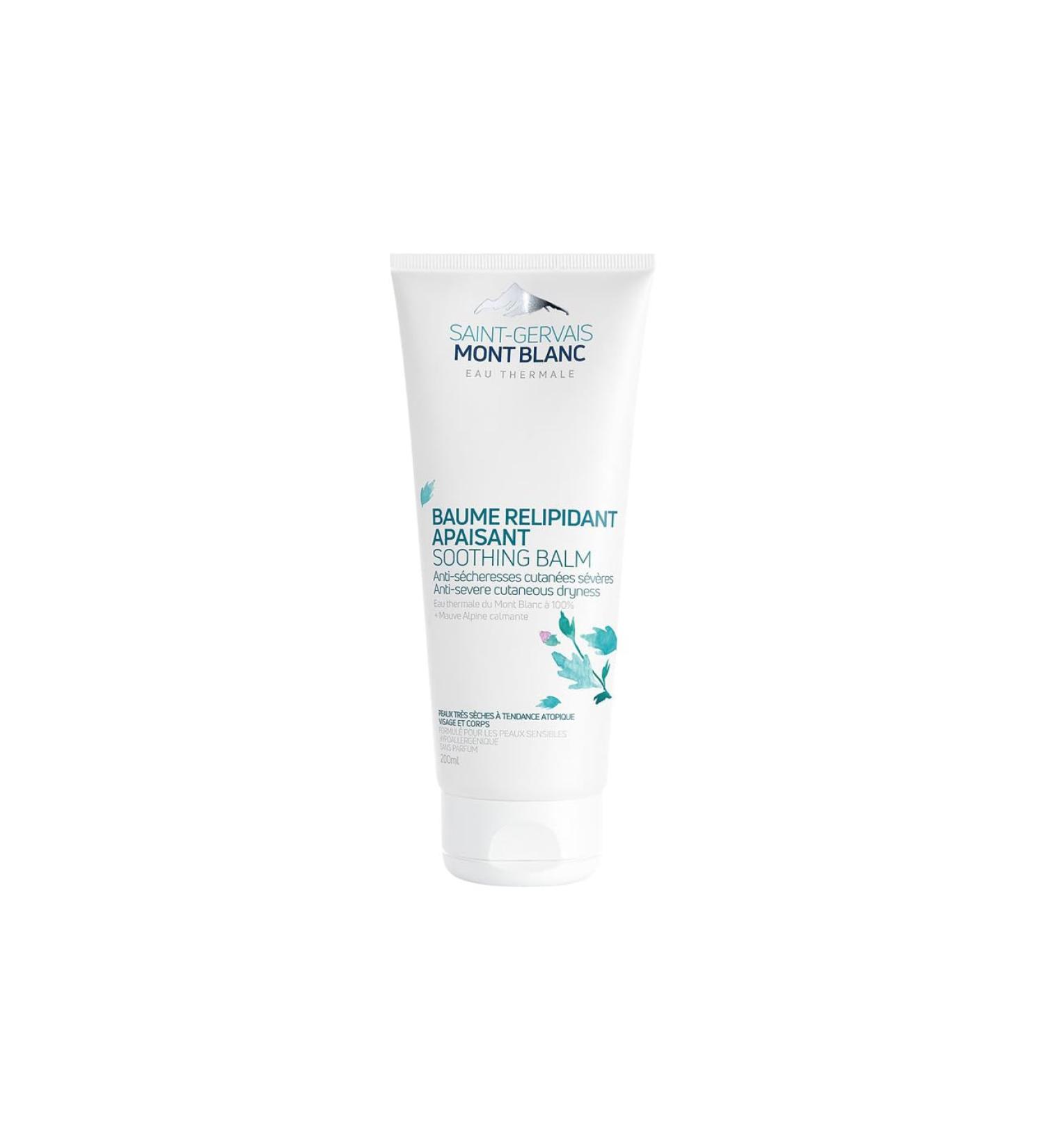 Saint-Gervais Mont Blanc - Soothing Balm with Mont Blanc Thermal Spring Water for Dry to Extra Dry Skin - Face and Body - 200 ml - Buy Online on GoSupps.com