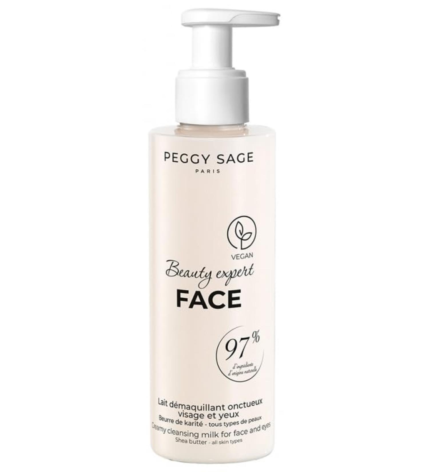 Peggy Sage - Beauty expert face - Lait d maquillant onctueux visage et yeux - 200ml