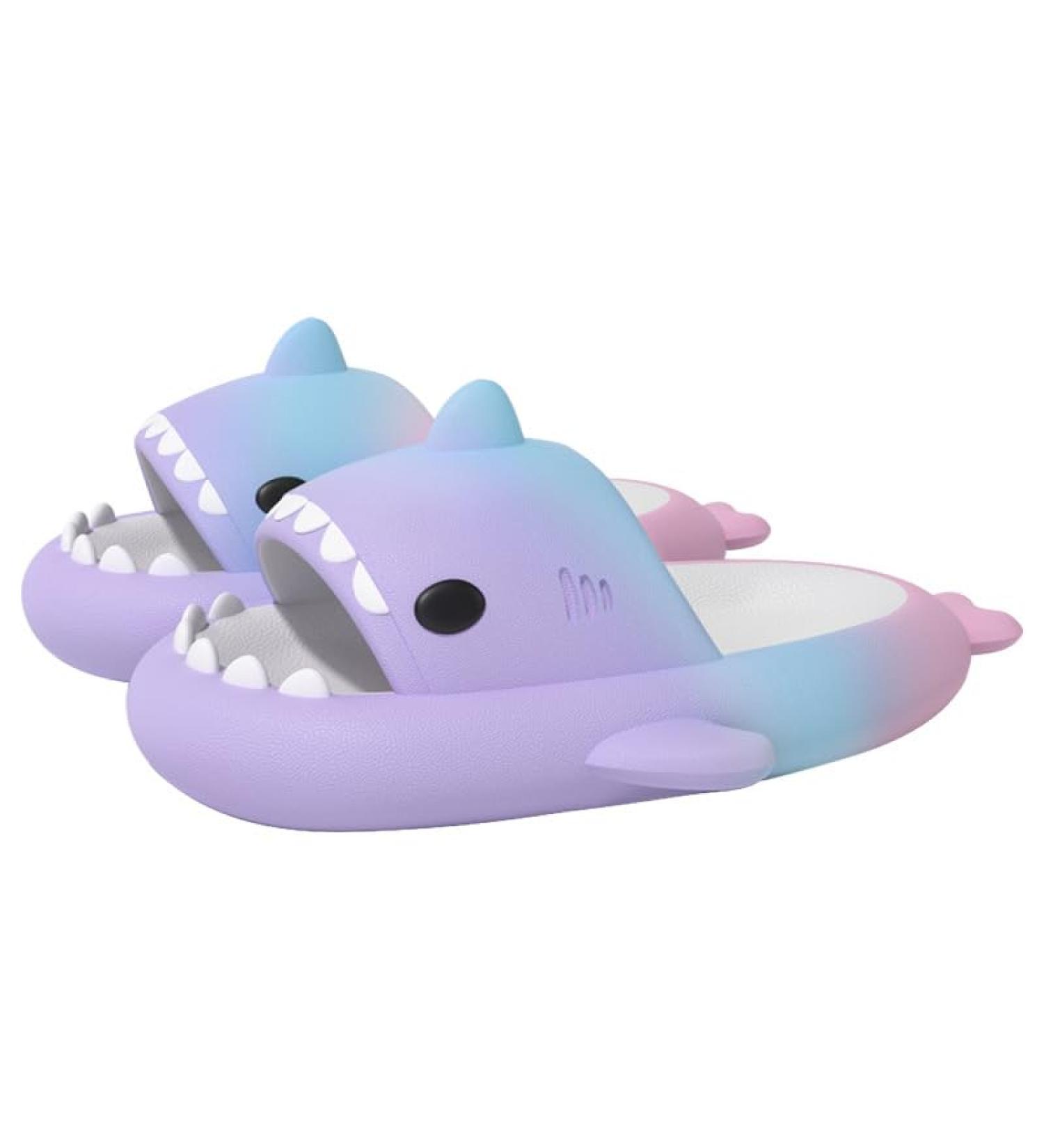 Lanivic young girls shark shower and bathing shoes tiger funny summer slippers slipproof slippers shoes flip -flops beach shark slipper