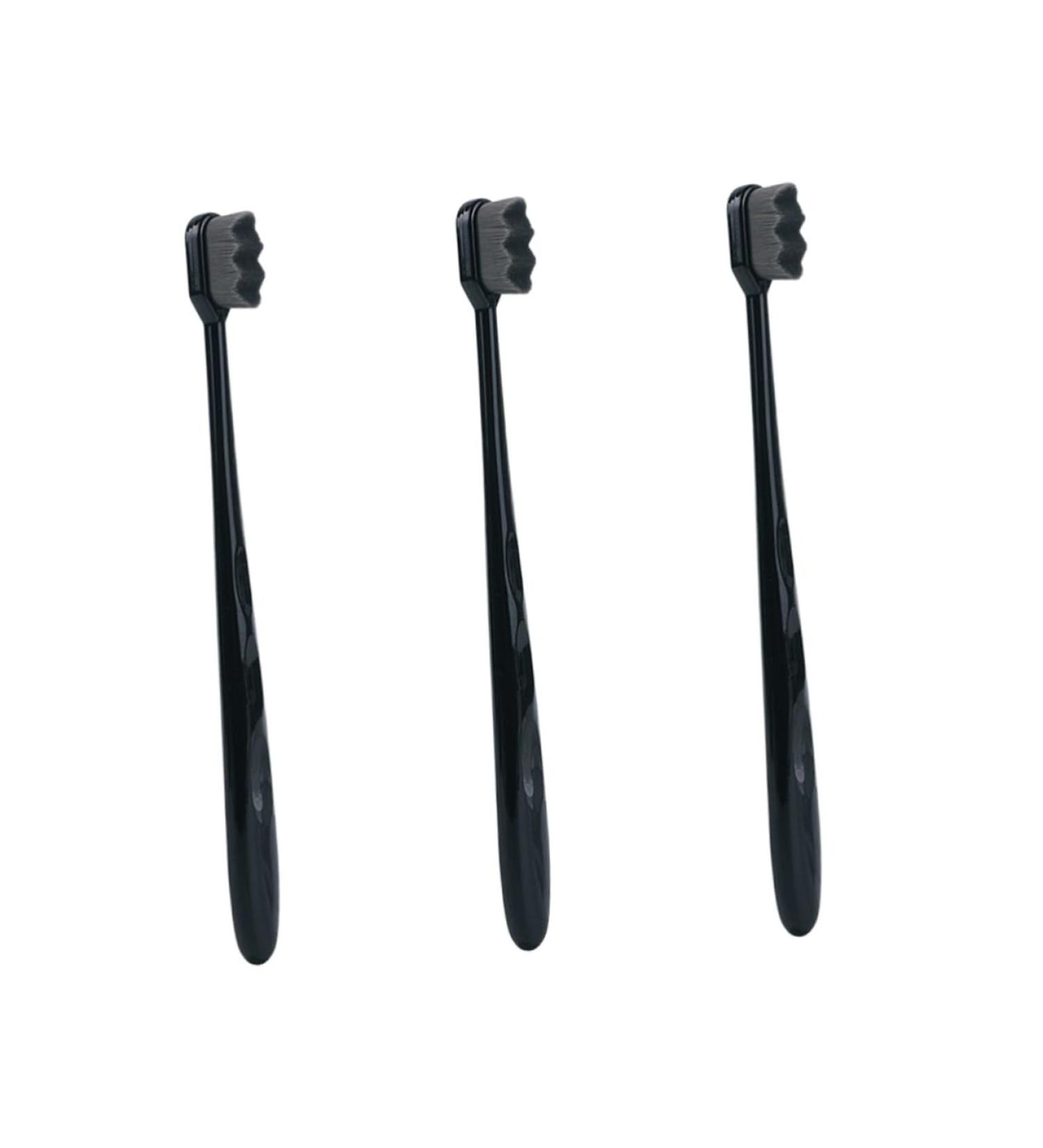 Buy Healvian 3ST Extra Soft Toothbrush for Sensitive Gums - Travel-Friendly Oral Care Tool with Charcoal Black Handle - Buy Online on GoSupps.com