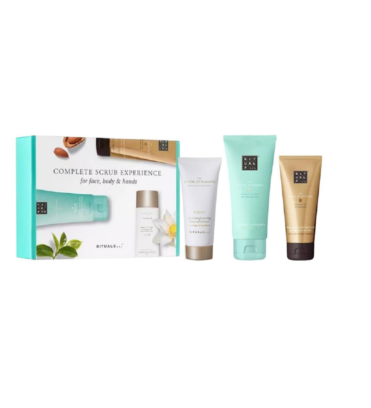 Rituals Complete Scrub Experience for Face 30ml Body 50ml & Hands 30ml Box Gift Set - Buy Online on GoSupps.com