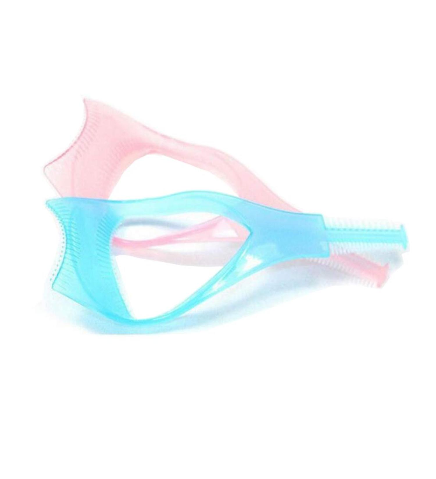 2Pcs Pink Blue 3-in-1 Makeup Eyelash Tools - Mascara Protector Applicator & Comb | Perfect Cosmetic Tool for Upper & Lower Lashes - Buy Online on GoSupps.com