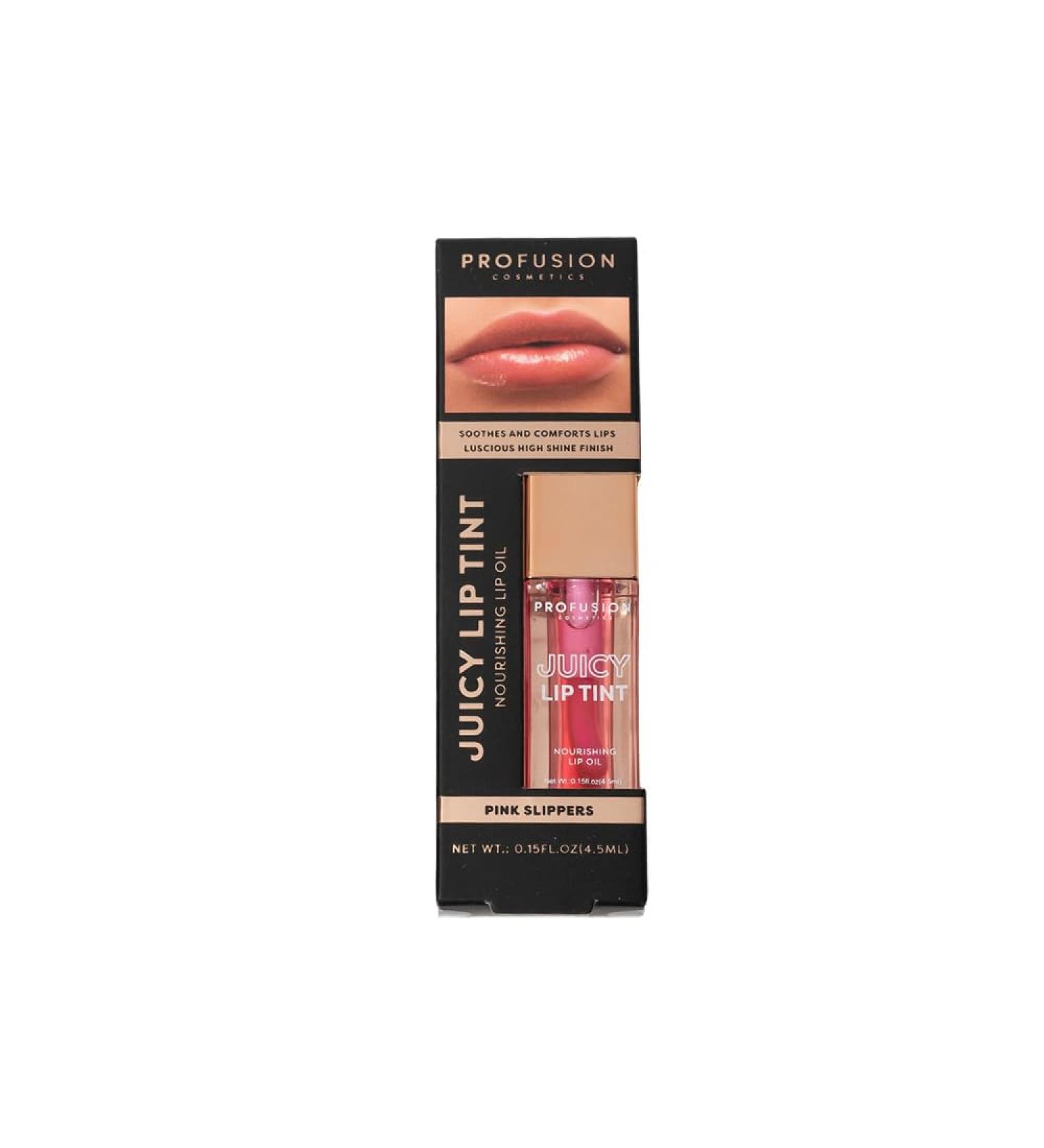 Profusion Cosmetics Juicy Lip Tint - Nourishing Lip Oil in Pink Slippers - Buy Online on GoSupps.com