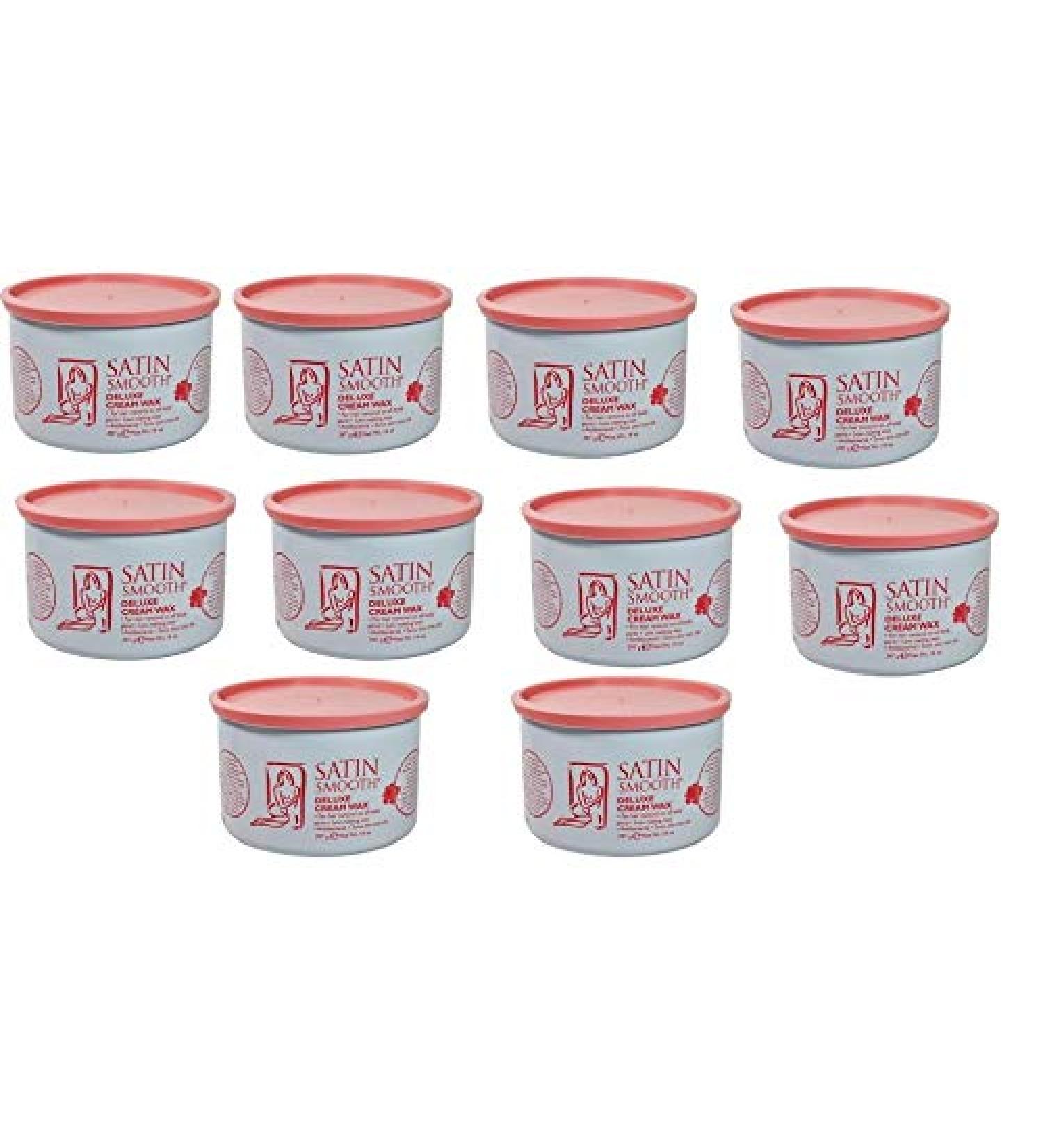 10 Cans - Satin Smooth Deluxe Cream Wax 14oz/397g