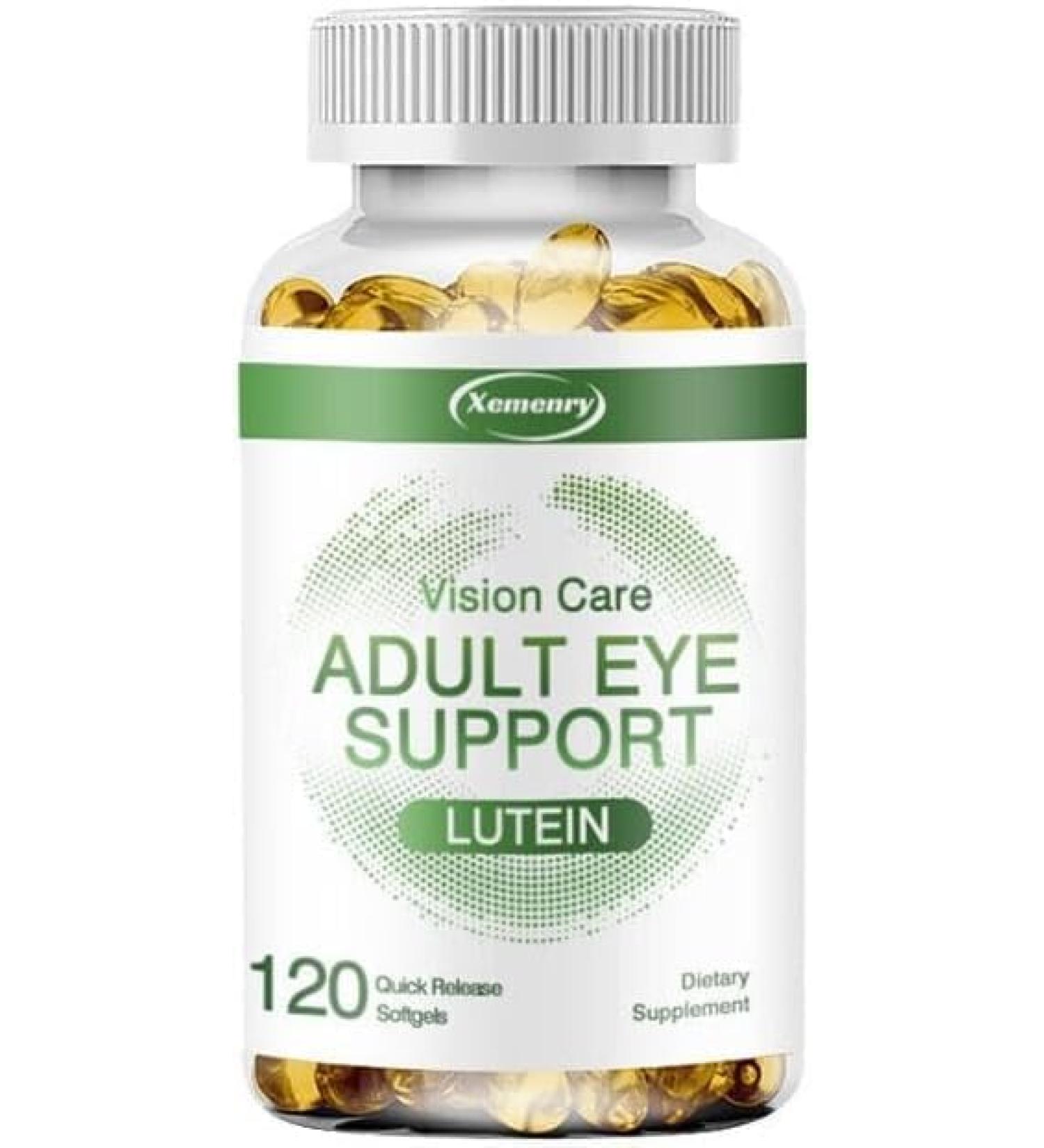 Adult Eye Support Supplements (120 Capsules) with Lutein & Zeaxanthin - Eye & Vision Health Supplements - Buy Online on GoSupps.com