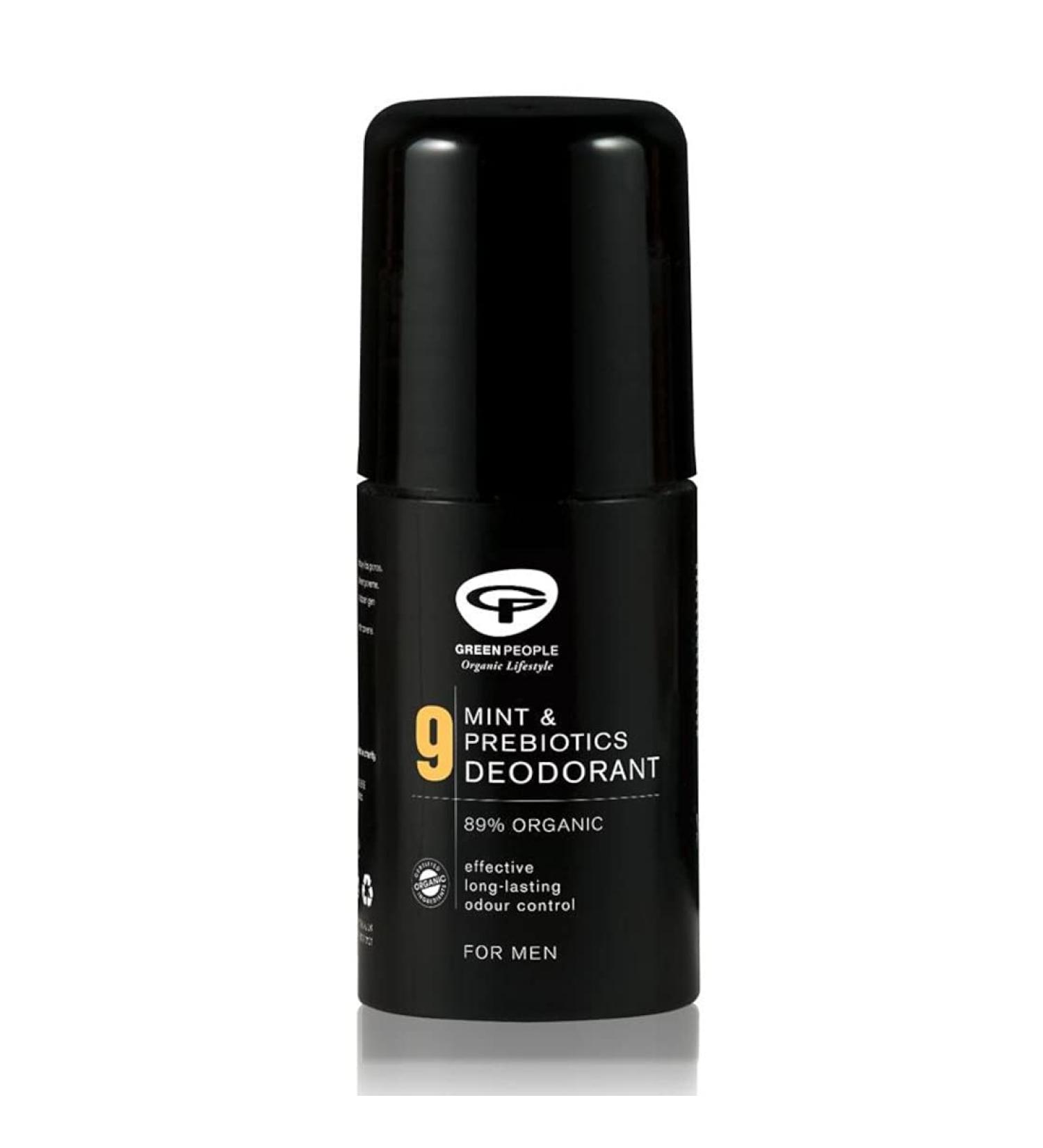 Green People Men No.9 Mint & Prebiotics Deodorant 75ml | Natural & Organic | Paraben & Ethanol Free | Vegan & Cruelty Free - Buy Online on GoSupps.com