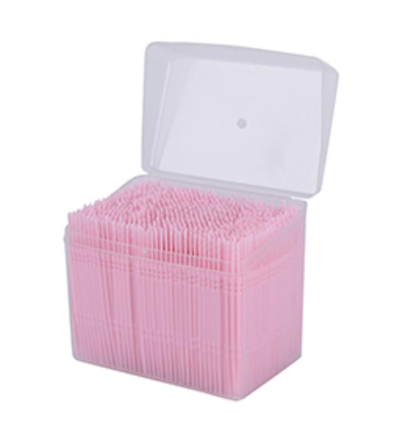 1100pcs Soft Plastic Double-Headed Toothpicks - Pink Interdental Brushes for Oral Care | International Shipping - Buy Online on GoSupps.com