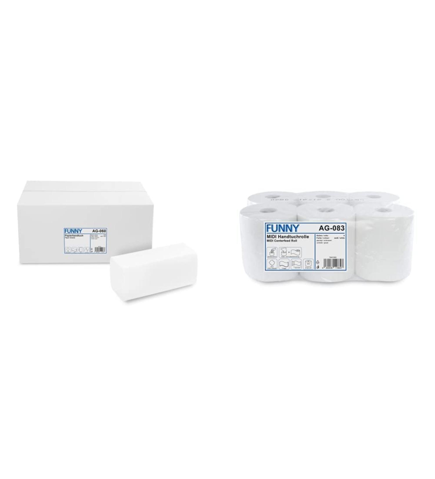 Buy Funny High White Paper Towels - 4000 Sheets 2-Layer Bundle with Towel Roller - Fast International Shipping - Buy Online on GoSupps.com