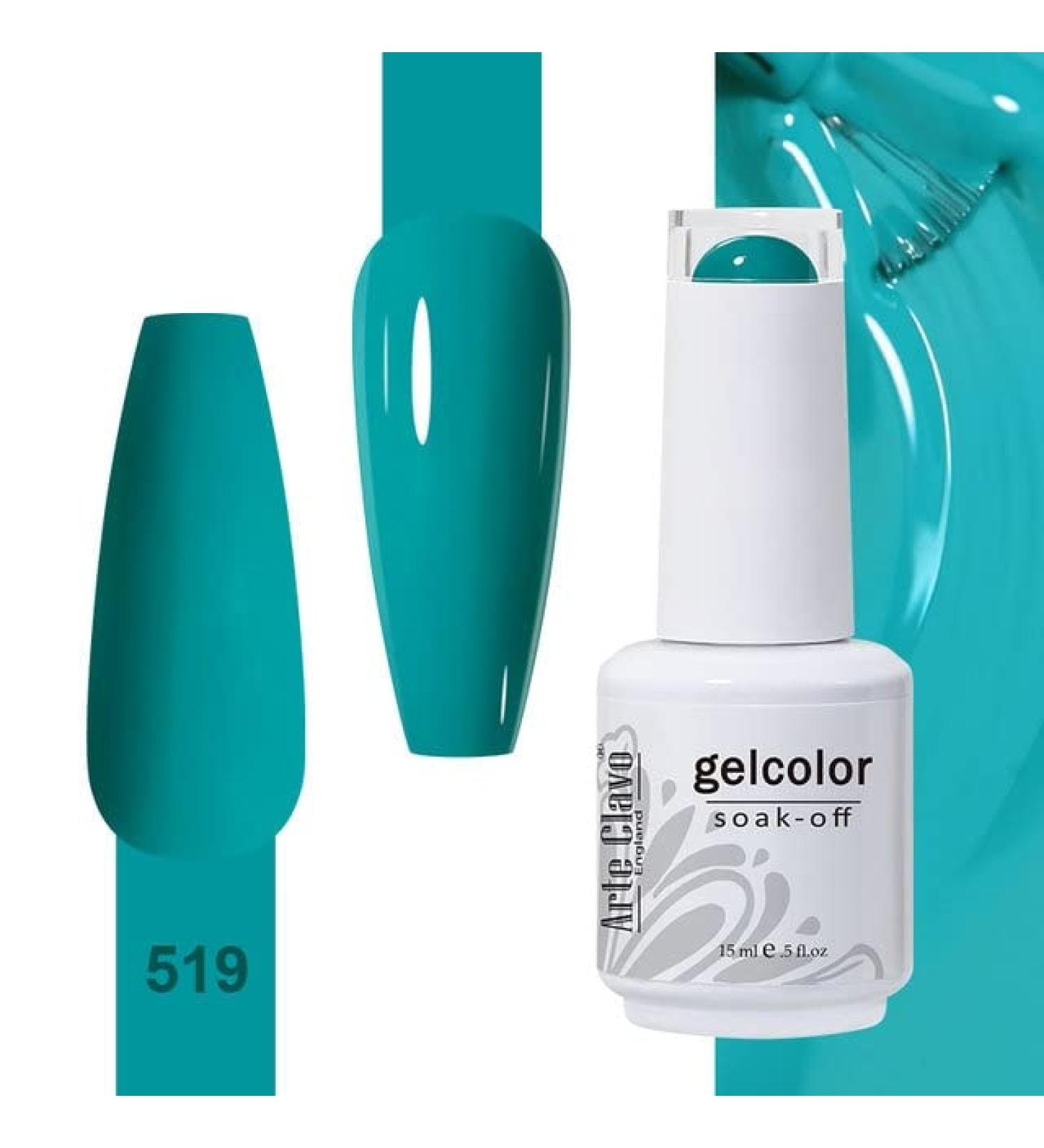 ArteClavo Soak Off UV LED Gel Nail Polish Hybrid Varnish 99Colors Nail Art Charm Manicure Semi-Permanent Base Top Coat Nails Gel - (Color: 519) - Buy Online on GoSupps.com