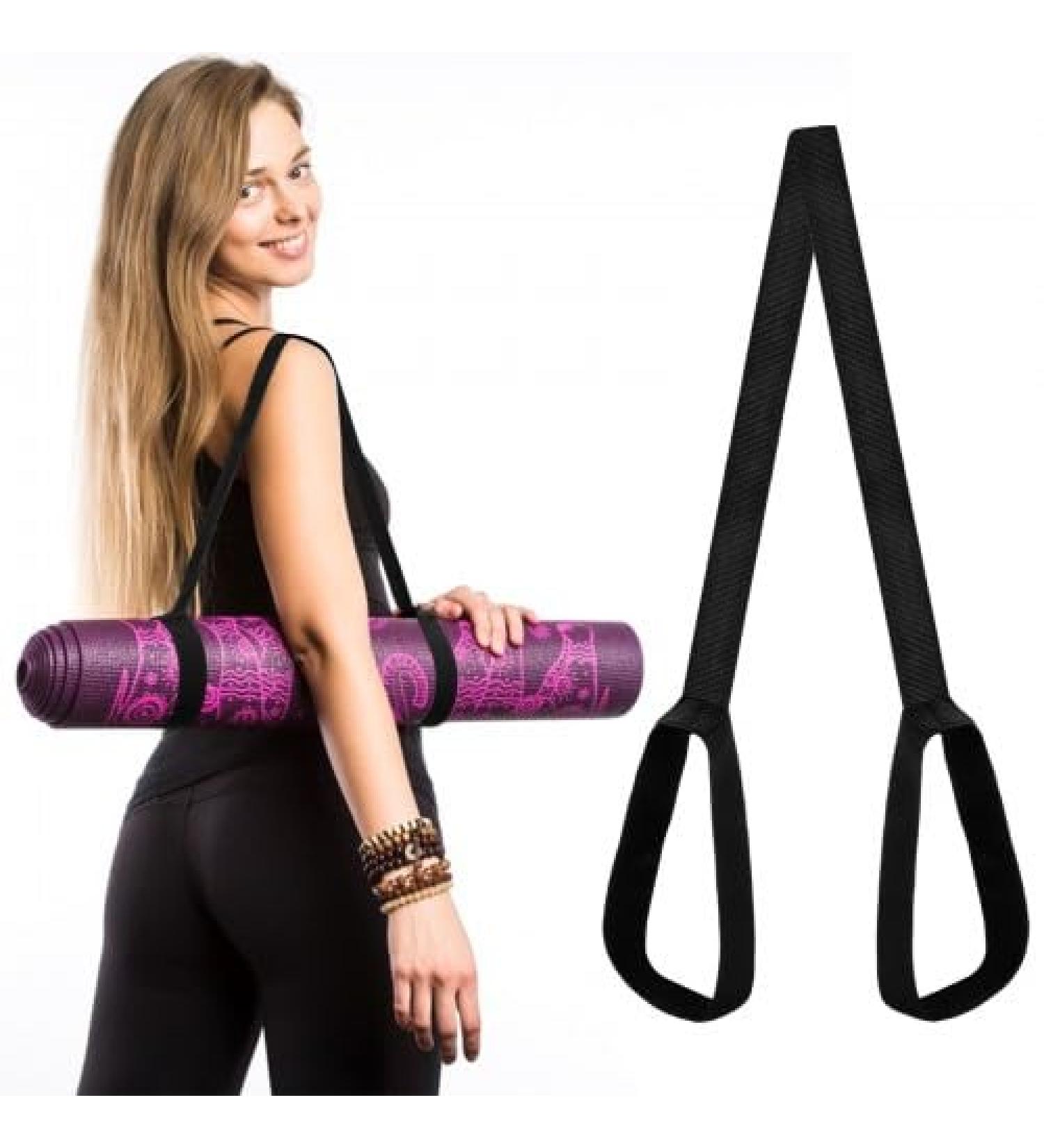 Buy Ptjjxa 2-Piece Adjustable Yoga Mat Strap - Durable Polyester & Cotton for Training Outdoor & Sports - Buy Online on GoSupps.com