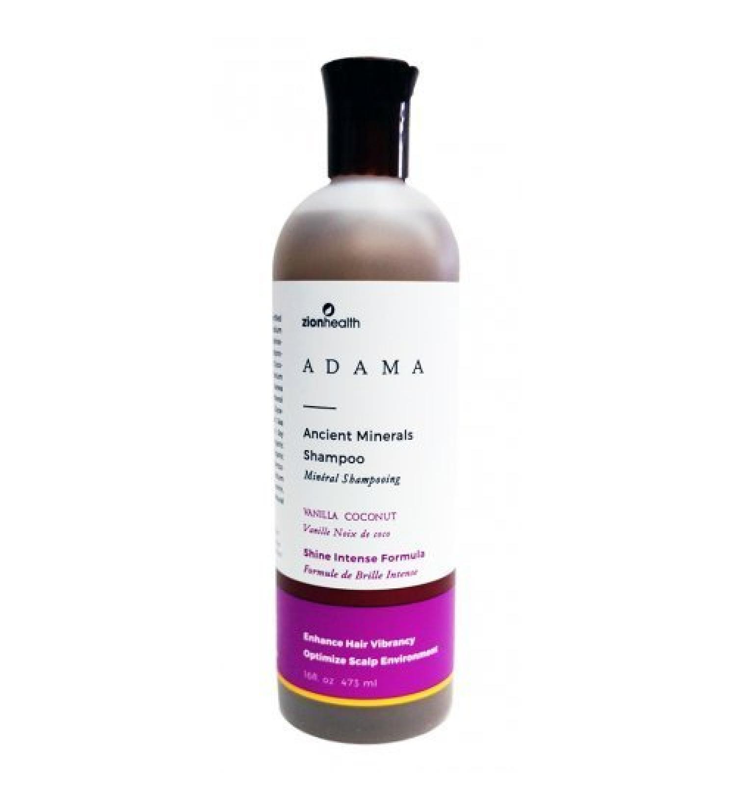 Zion Health Adama Ancient Minerals Shampoo Vanilla Coconut 16 Oz