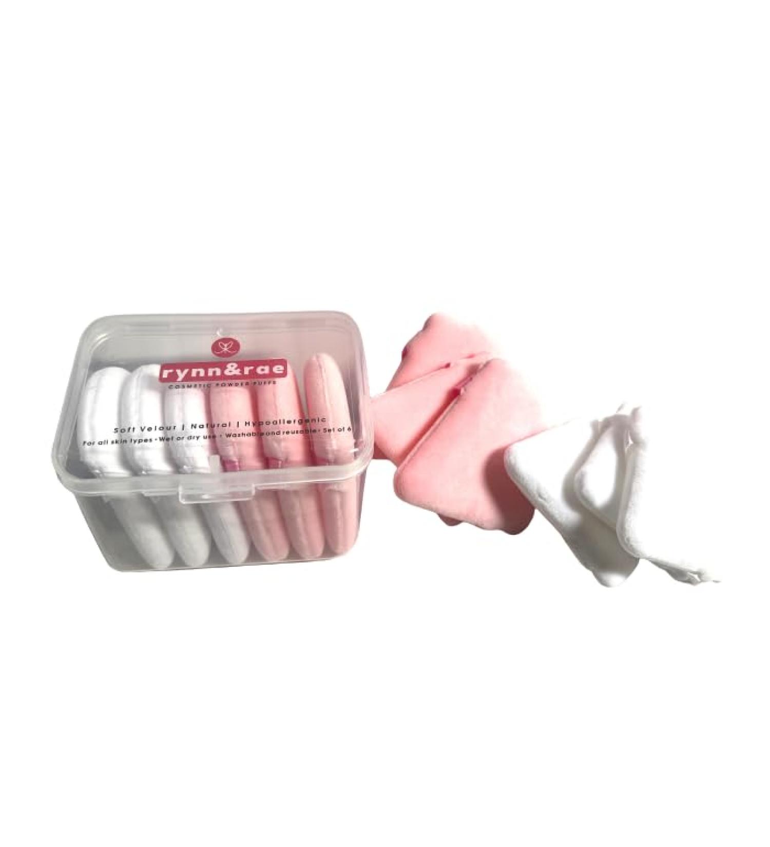 Buy Rynn&Rae Triangle Velour Makeup Sponges - 6 Pack Blending Sponge for Foundation Liquid & Cream - Pink & White Beauty Blenders for Flawless Application - Buy Online on GoSupps.com