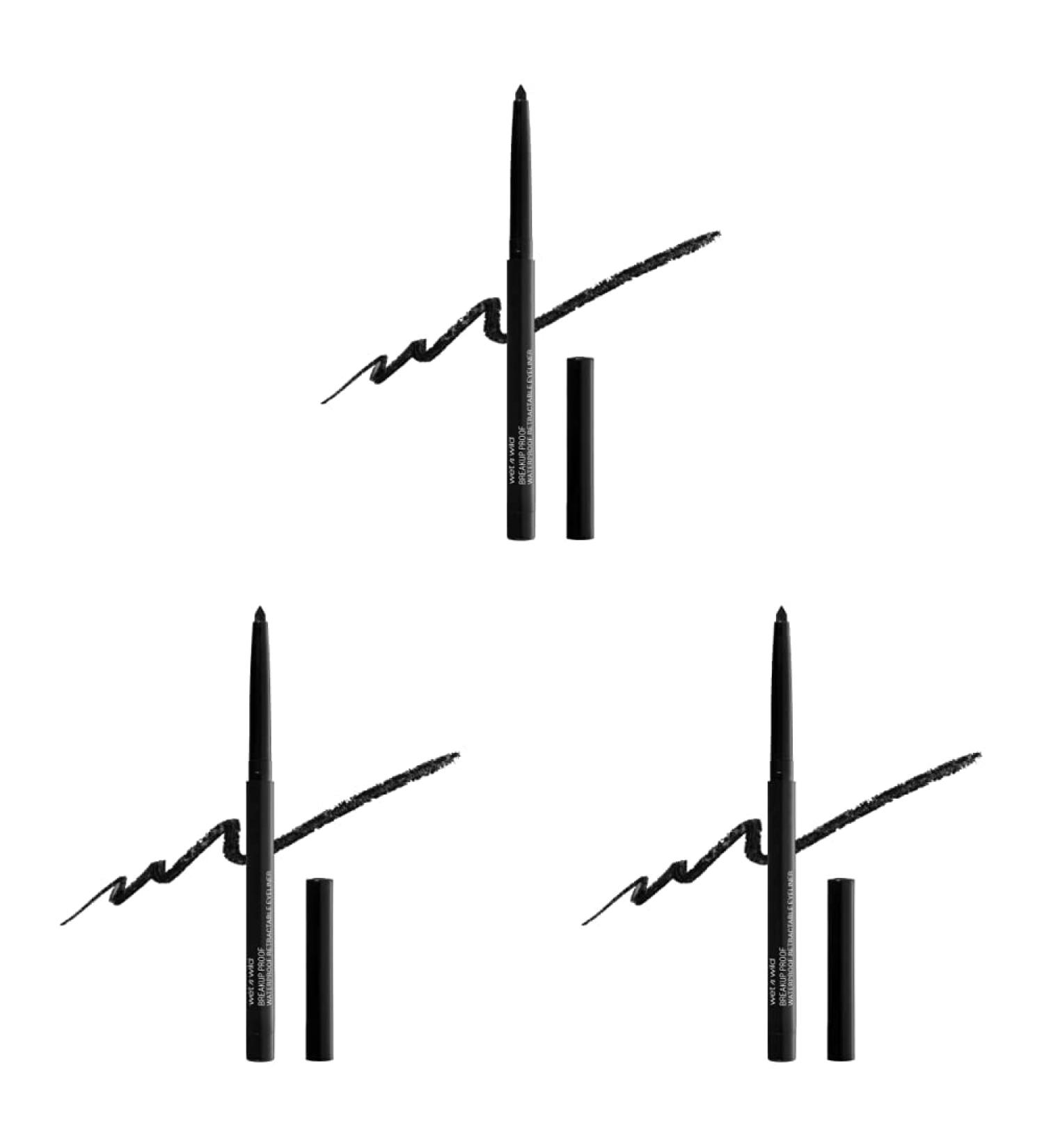 Wet n Wild Mega Last Breakup Proof Liquid Waterproof Eyeliner Blackest Black 0.01 oz (Pack of 3) - Buy Online on GoSupps.com