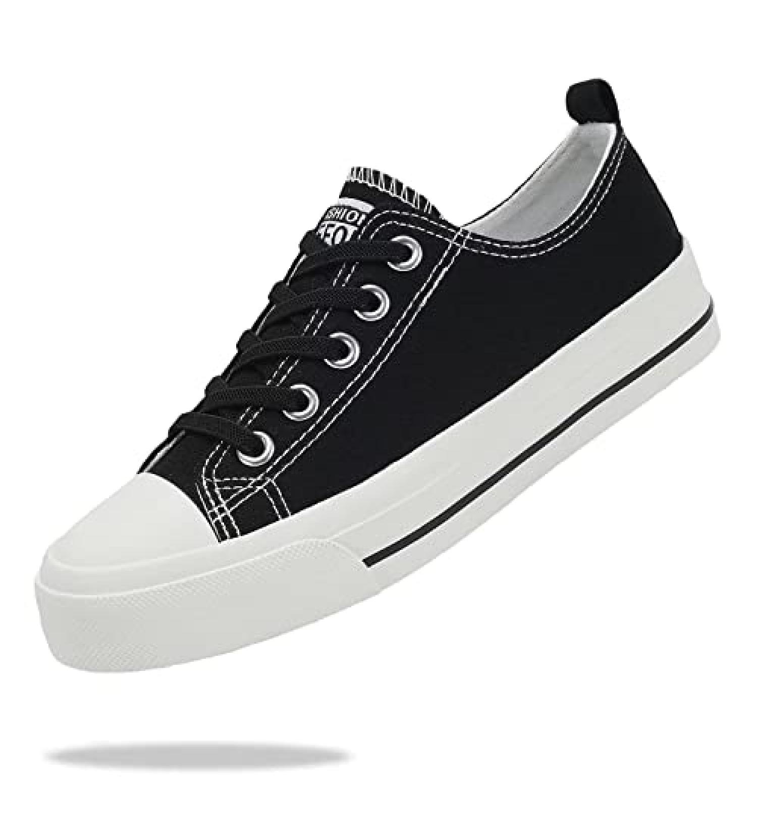Fefoe Kid Shoes | Canvas Lightweight Athletic Sneakers | Adjustable Strap | 4 Big Kid Black 02 - Buy Online on GoSupps.com