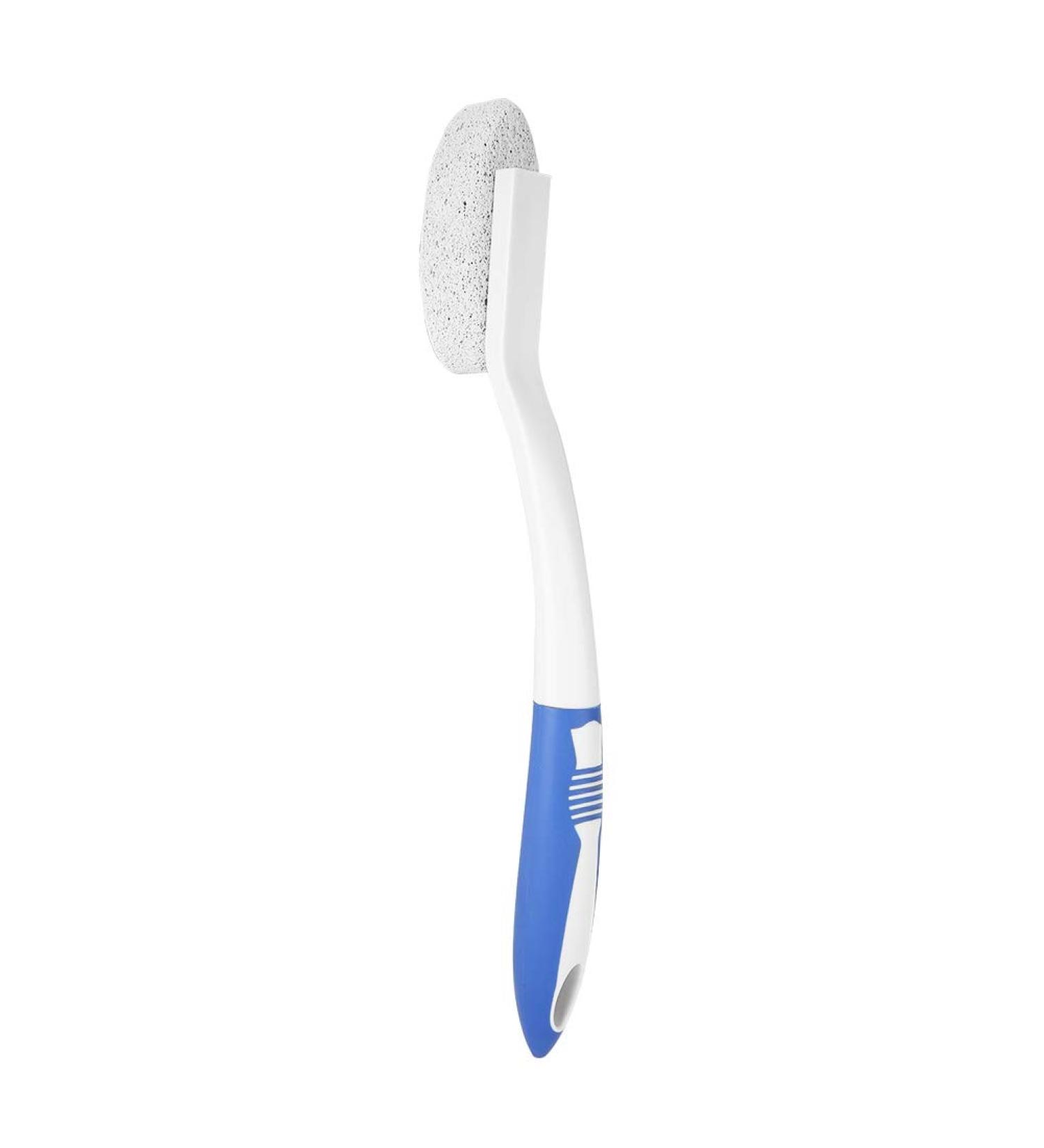 Pumice Stone Exfoliating Brush Long Handle Remove Dead Skin Cutin Foot Brush with Scrubbing Pumice Stone Foot Massage Cleaner - Buy Online on GoSupps.com