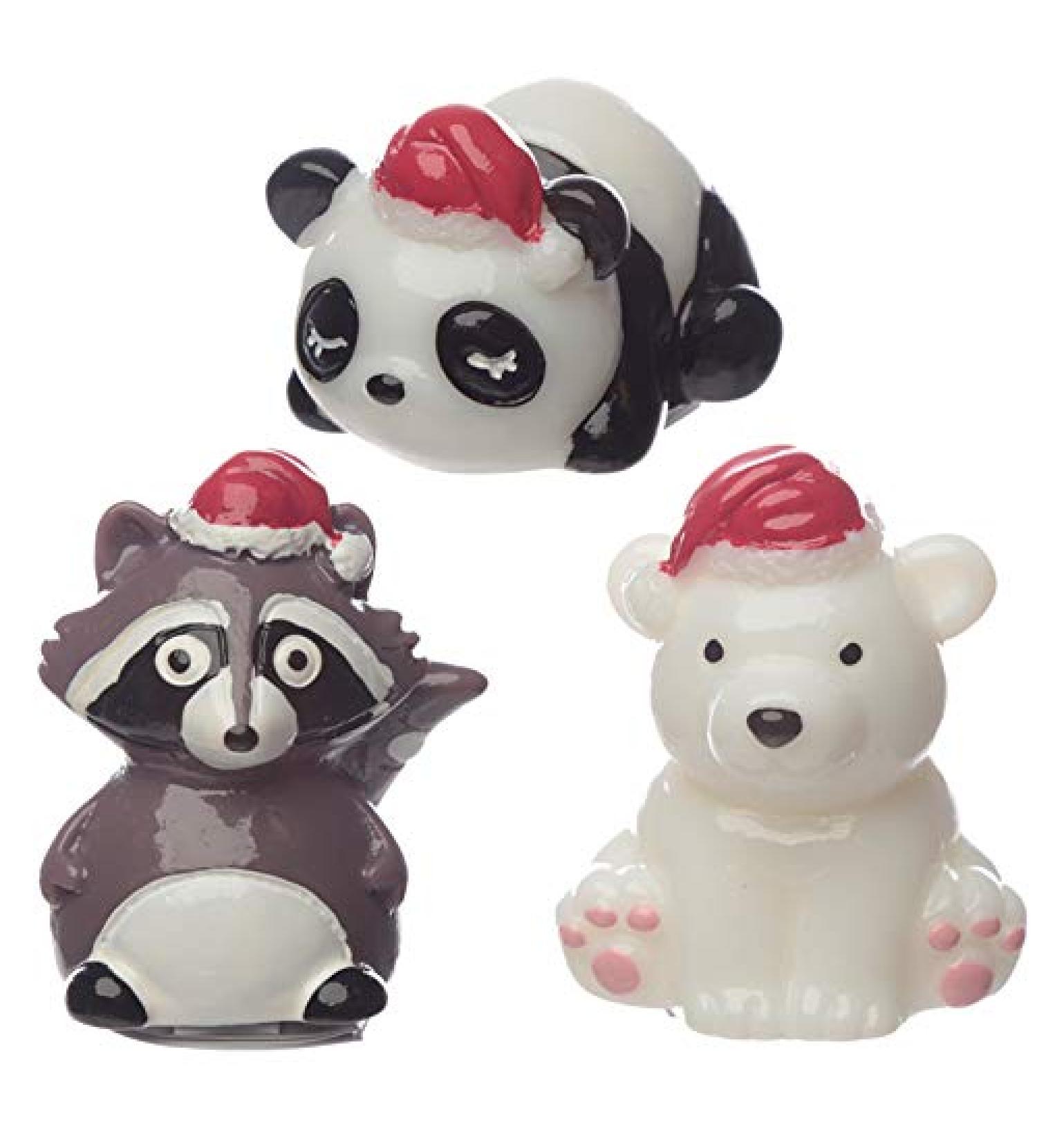 Lip Balm - Christmas Panda Bear and Raccoon