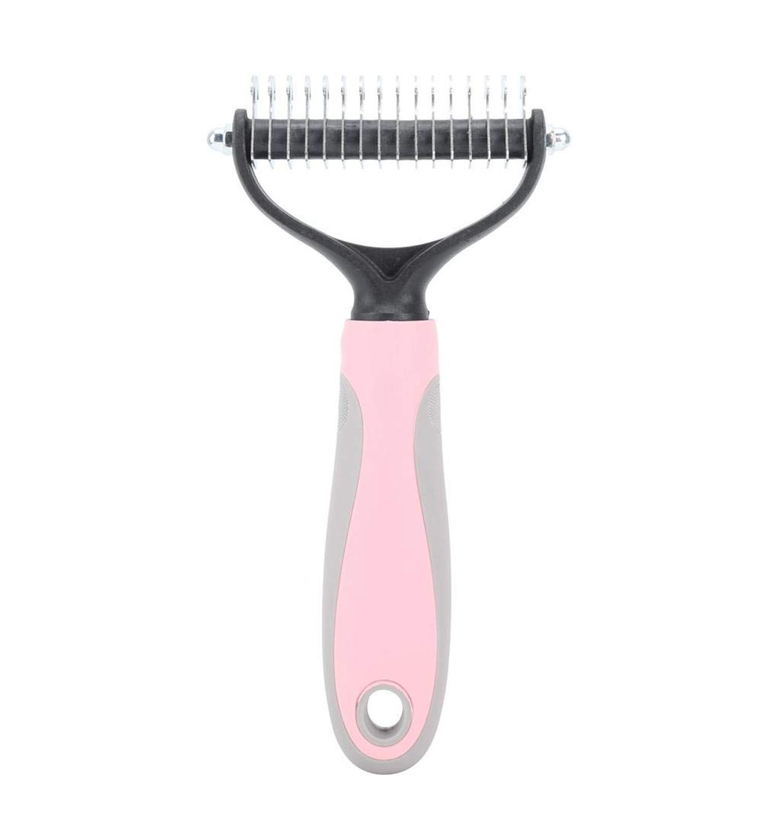 Pet Hair Comb Dematting Tool Kit - Removes Loose Undercoat Knots Mats - L-Pink - Buy Online on GoSupps.com