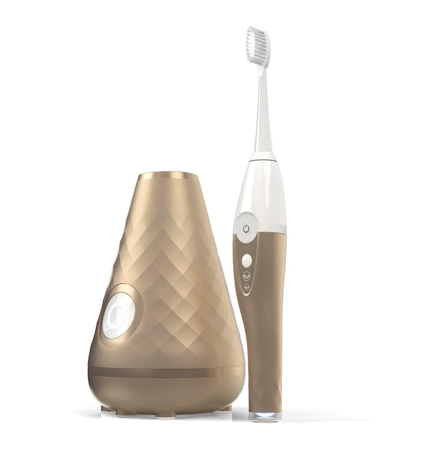 TAO Clean Umma Diamond Sonic Toothbrush - Ergonomic, Dual Speed, Gold Cleaning Station - Buy Online on GoSupps.com