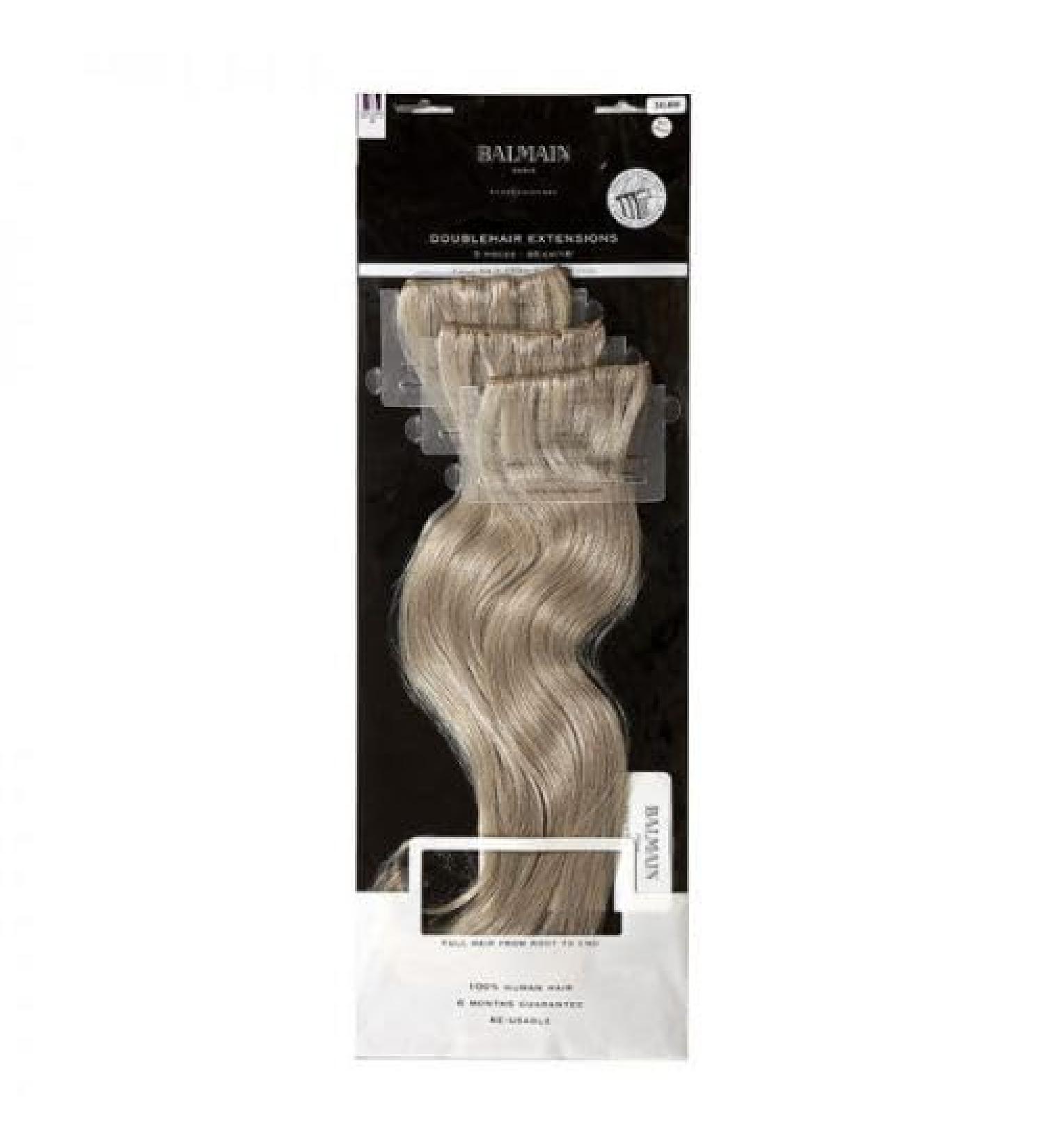 Balmain Double Hair Extensions Human Hair Real Hair 3 Pieces Shade 10s Length 40 Cm