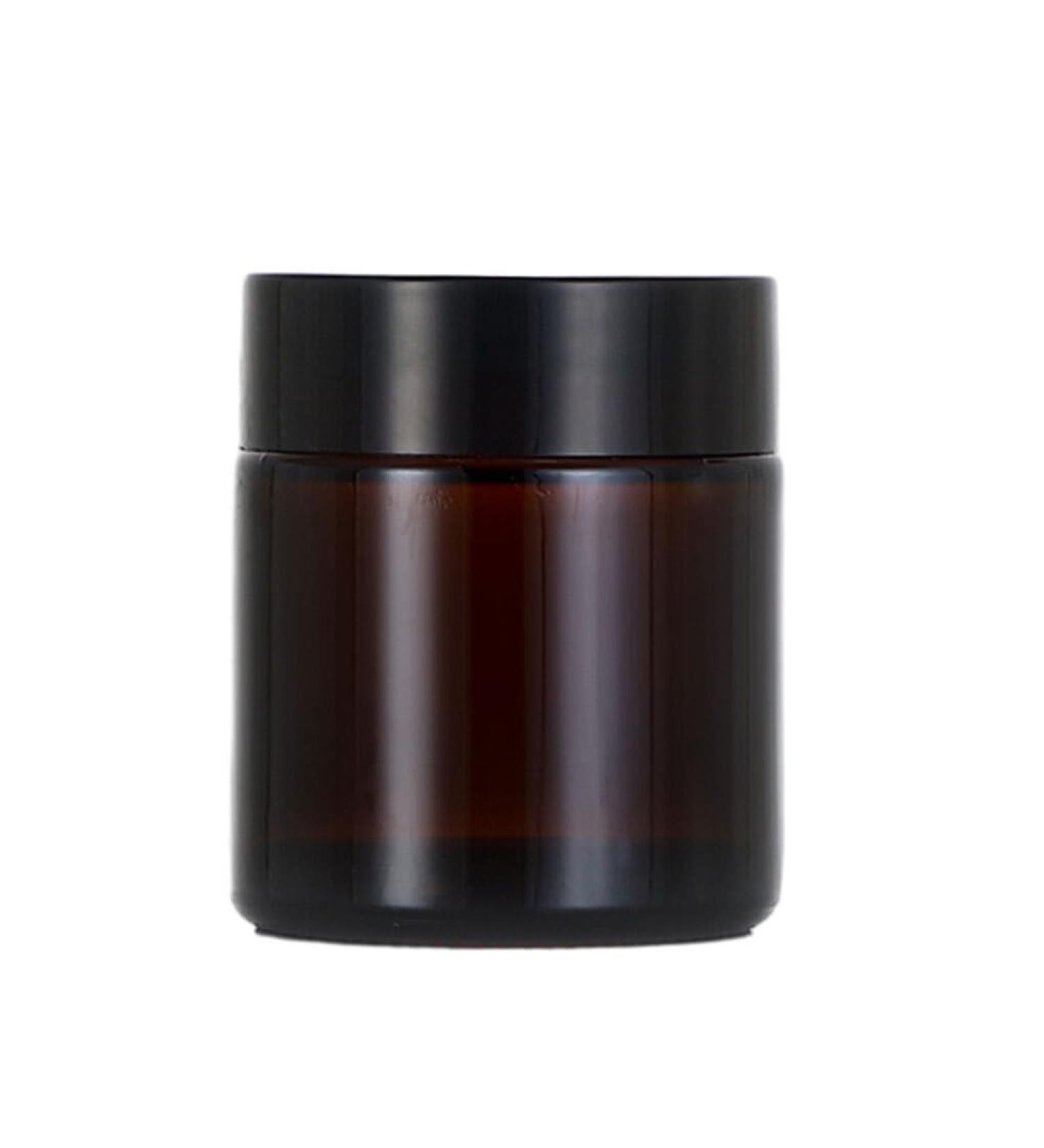 rongweiwang Secure Lock Amber Glass Bottle No Leakage Extra Thick Multi-functional Screw Lid Reusable Smooth Line UV Protective 100g Black 100g 100g Black 100g - Buy Online on GoSupps.com