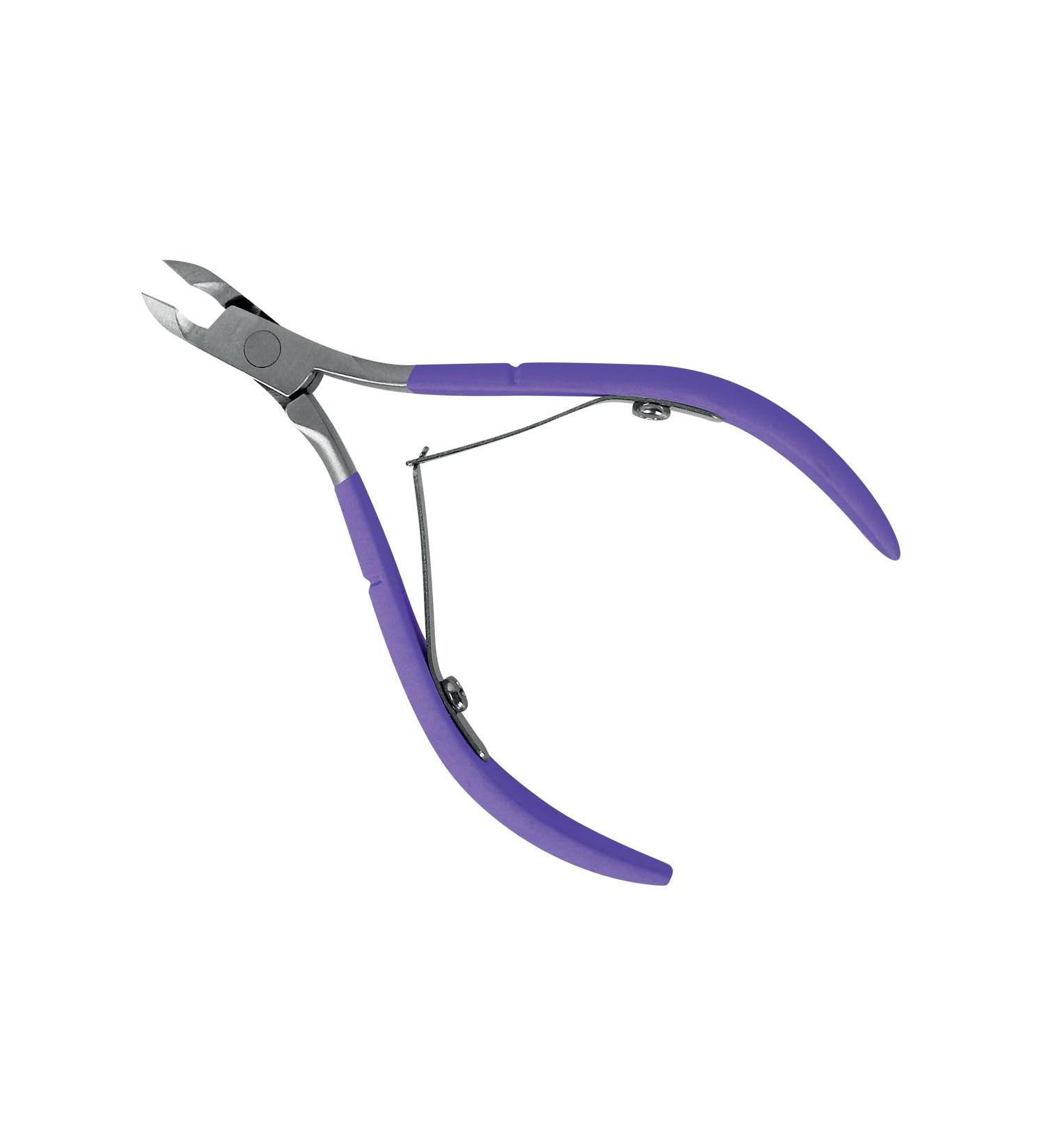 2EASY - Cuticles Nipper Precision Nail Clippers - Professional Stainless Steel Cuticle Nipper - Hand Manicure and Foot Pedicure - Ingrown Nails (Purple)