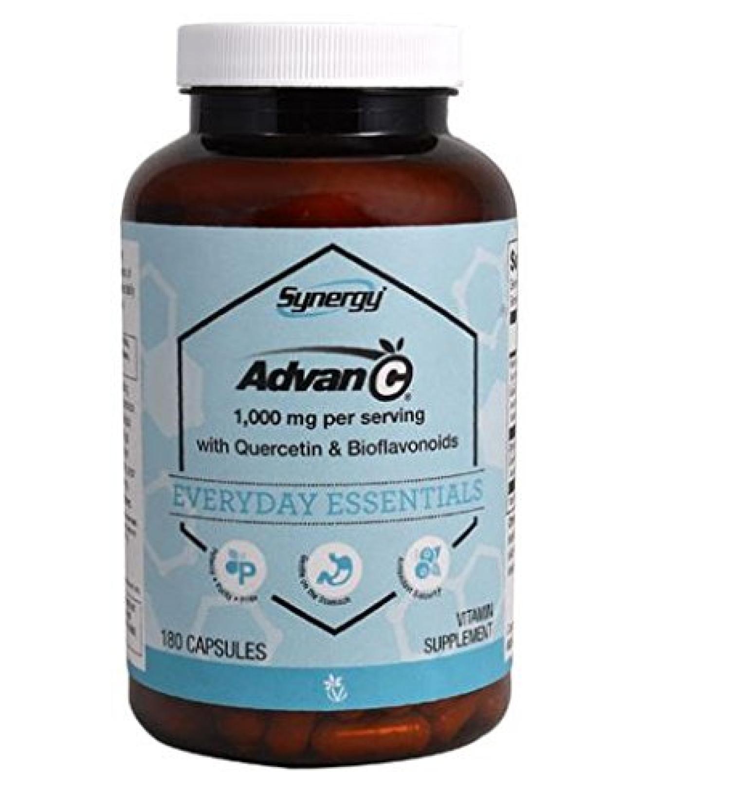Vitacost Synergy Advan-C with Quercetin & Citrus Bioflavonoids -- 1000 mg - 180 Capsules