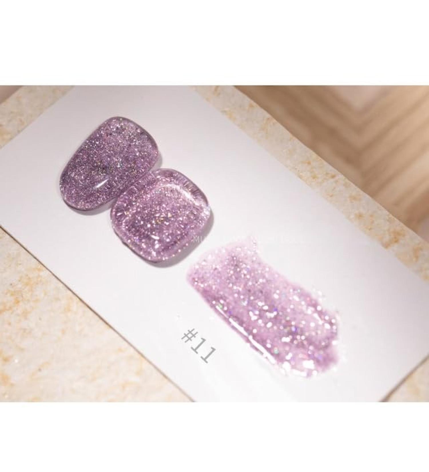 Jelly Diamond Gel Nail Polish Semi Permanent Holographic Sequins Soak Off UV Gel DIY Nail Varnishes - (Color: 11) - Buy Online on GoSupps.com