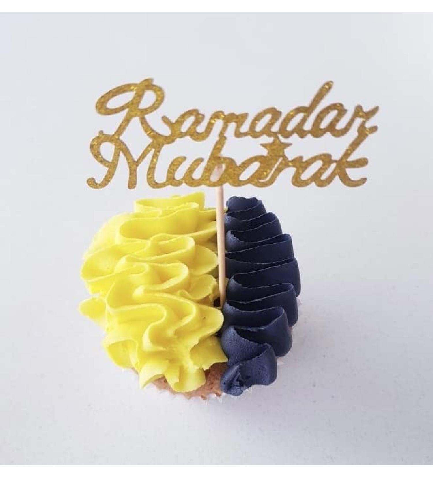 10 Gold Ramadan Mubarak Cupcake Toppers Ramadan Cake Toppers Ramadan Cupcake Charms Ramadan Crafts Gift Wrapping Ramadan Cake Decorations.