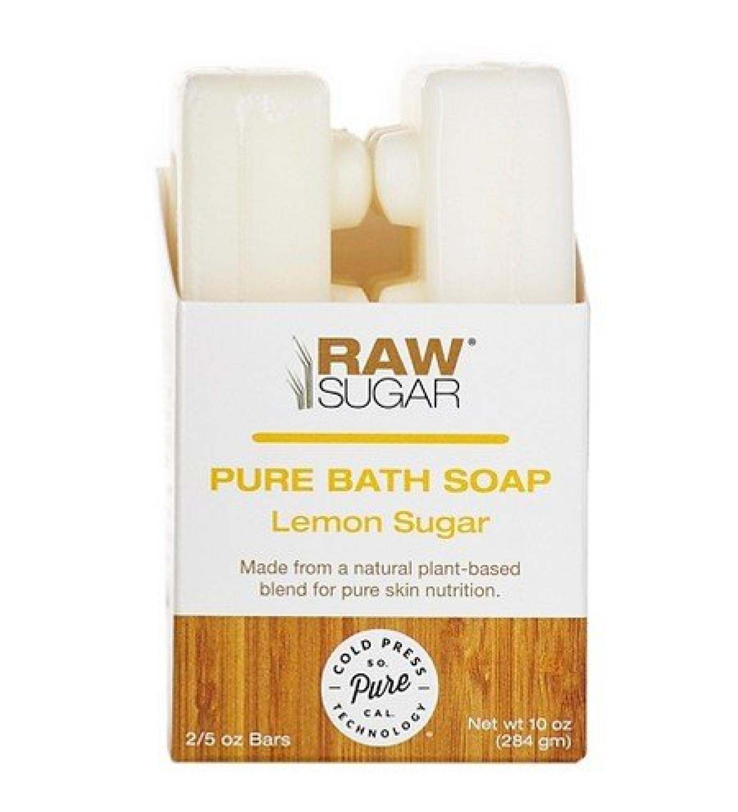 Raw Sugar Pure and Natural Bar Soap Lemon Sugar 10 oz
