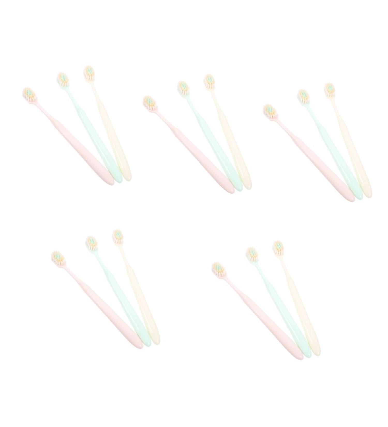 Minkissy 15 STK Tooth Cleaning Set - Soft Creative Toothbrushes for Manual Travel - 5 Pack Plastic Main Brush Heads - Buy Online on GoSupps.com