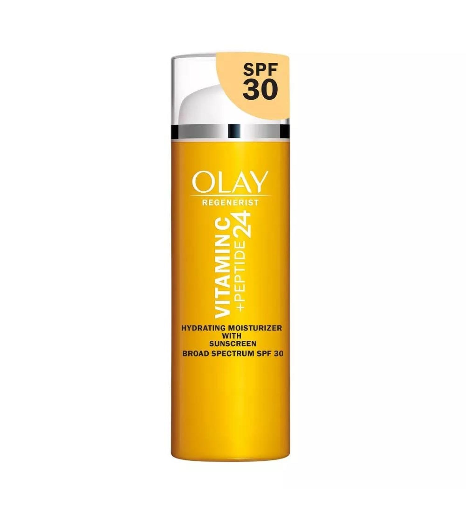 Olay Super Cream with Sunscreen SPF 30 Trial Size Lightweight Face Moisturizer with Sun Protection 5-in-1 Skin Care Benefits - Hydrating Brightening Firming - Niacinamide Vitamin C 15 mL 1.7 Fl Oz (Pack of 1) - Buy Online on GoSupps.com