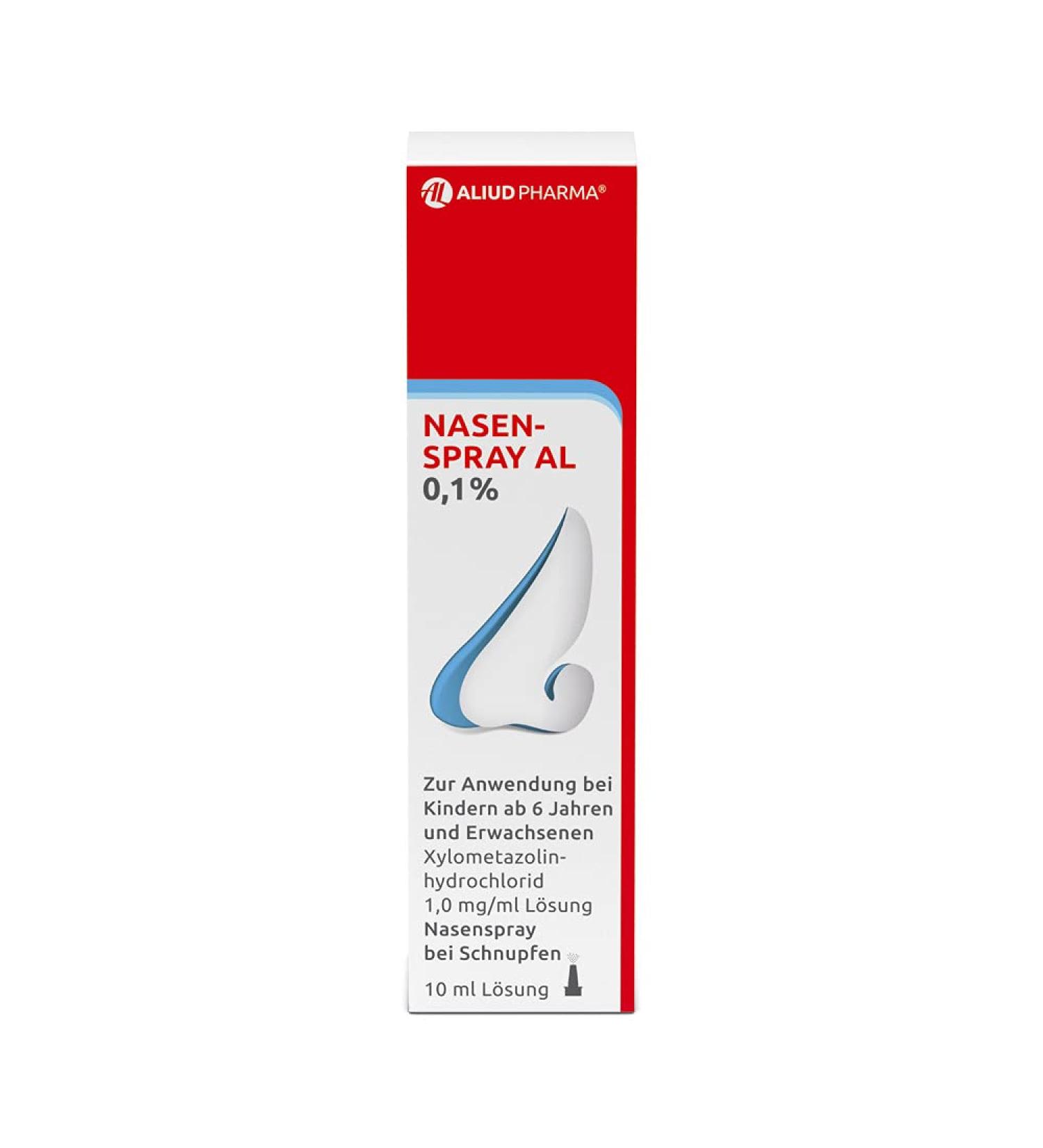 Aliud Pharma Nasal Spray AL 0.1% - 10 ml Decongestant Solution for Nasal Relief | Fast International Shipping - Buy Online on GoSupps.com