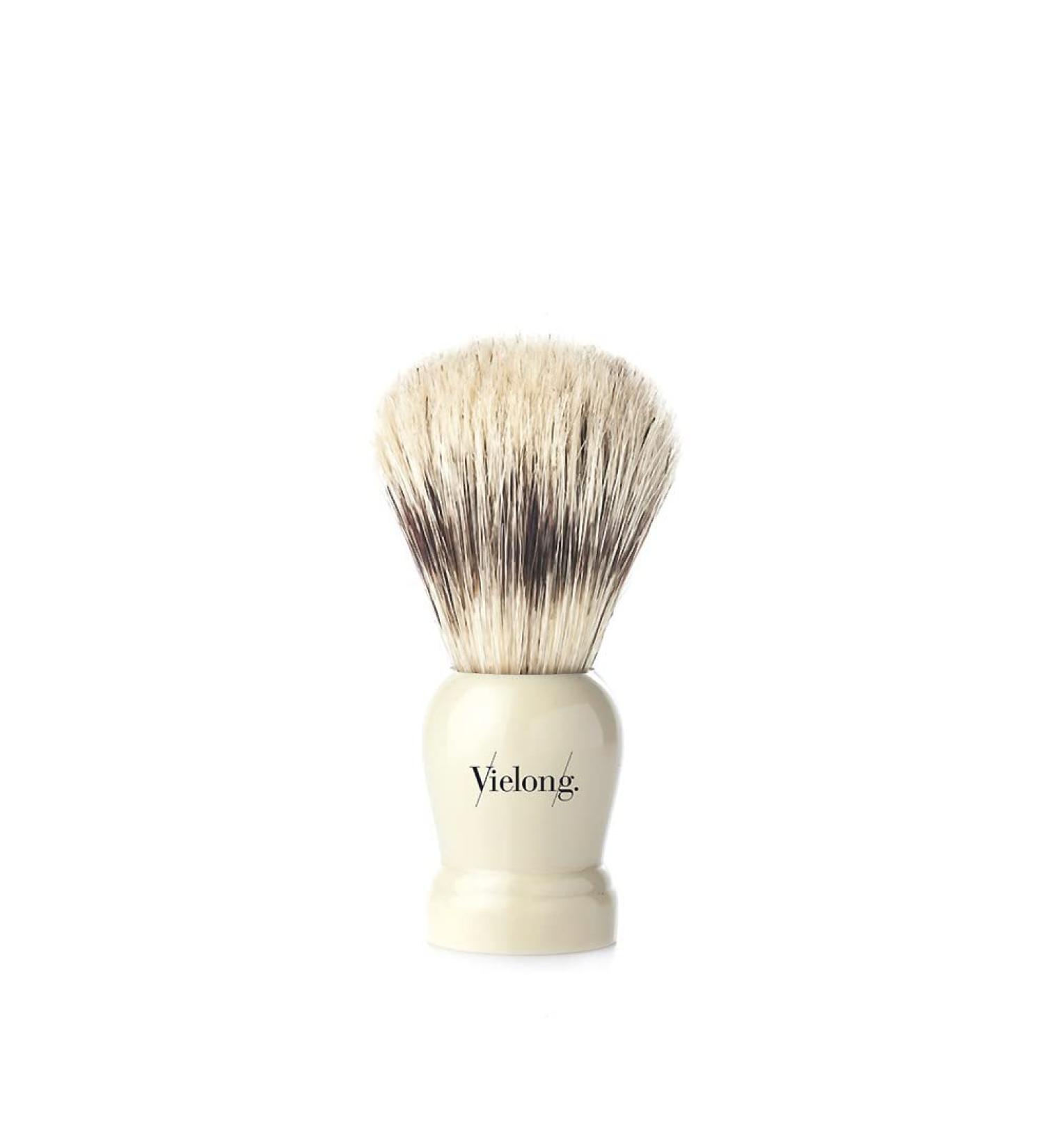 Vielong J&M Natural Bristle Shaving Brush 21mm White