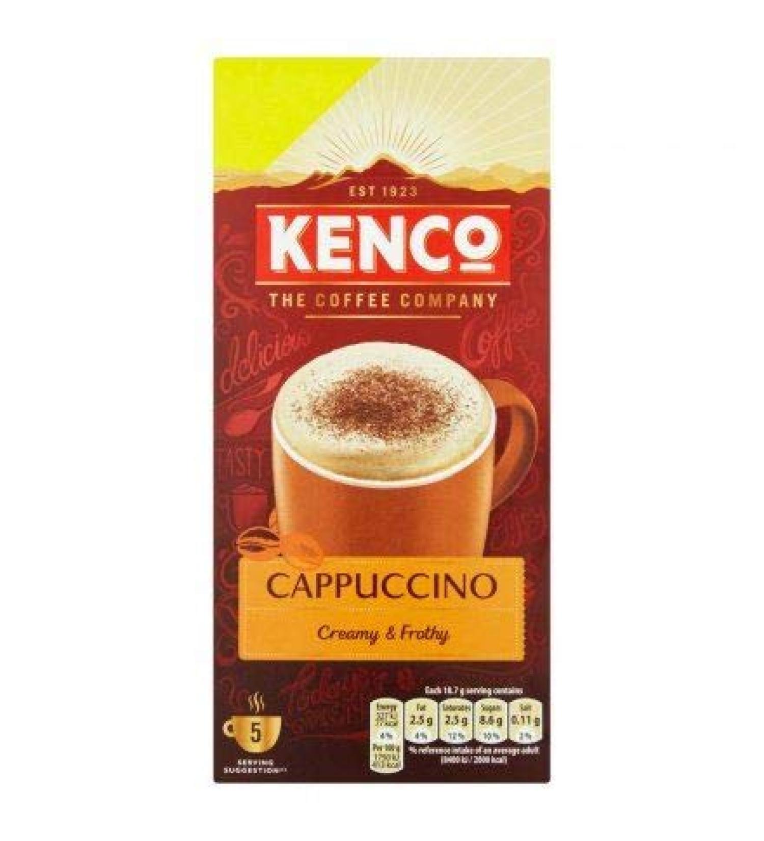 Kenco Cappuccino - 5 sachets - Lot de 4