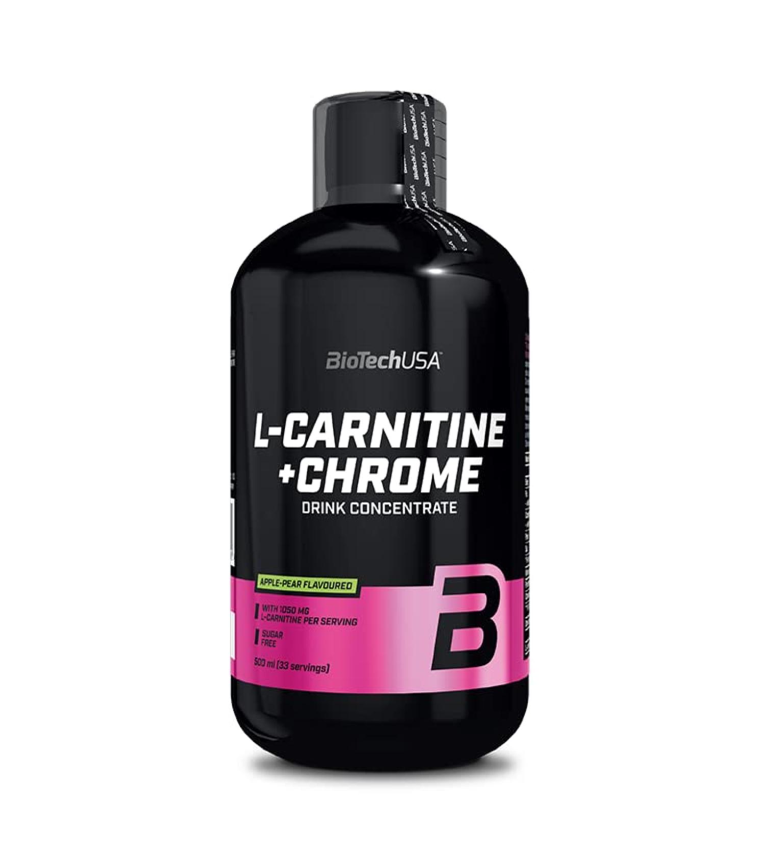 Buy Biotechusa L-Carnitine + Chrome Drink | 1 050mg Sugar-Free Vegan & Gluten-Free | 500ml Orange Flavor - International Shipping - Buy Online on GoSupps.com