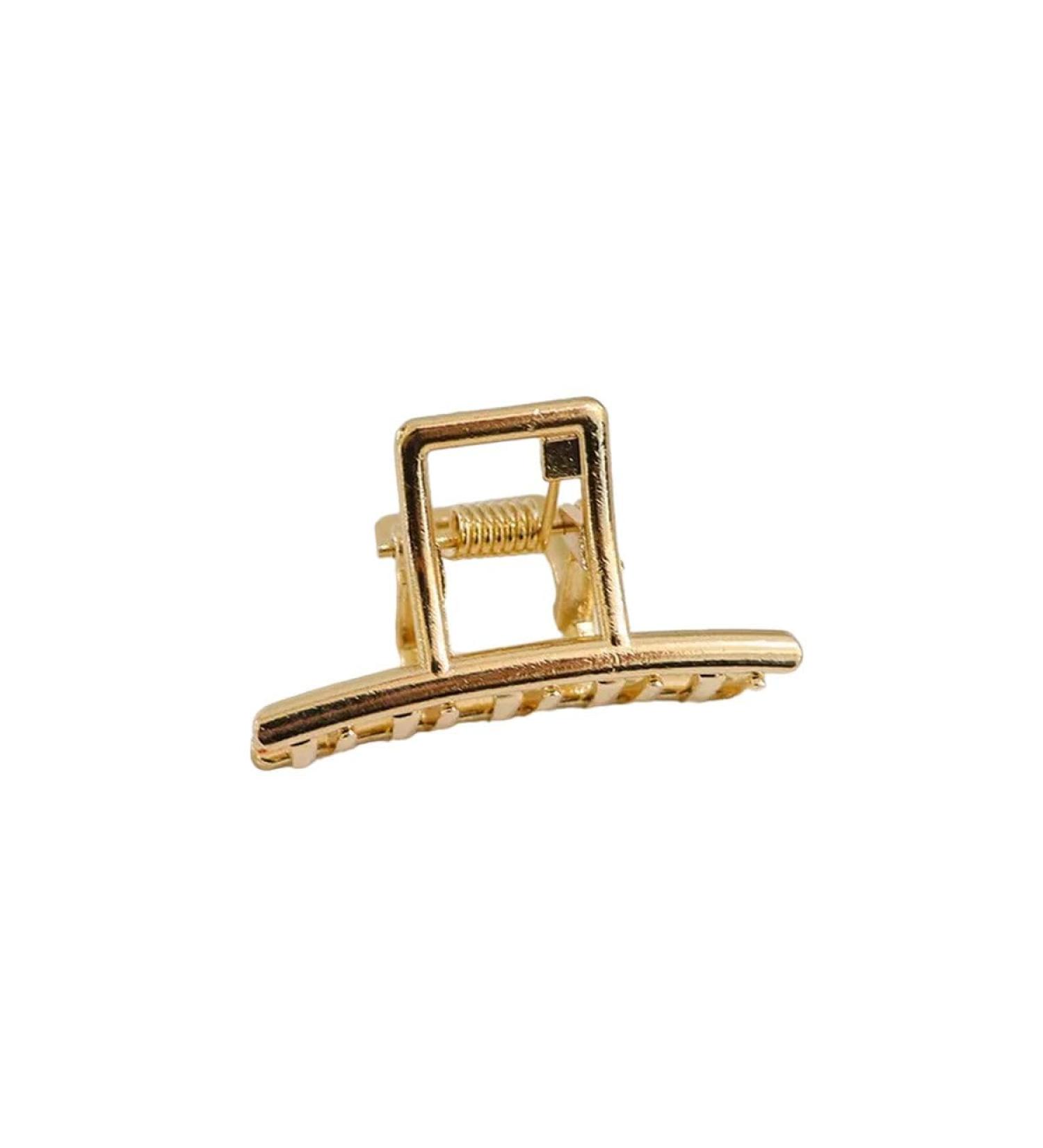 New 2025 Fashion Hollow Heart Metal Hair Claw Clips Simple Non Ip Mini Gold Geometric Bangs Barrettes Hair Jaws For Women New For Fashion Daily Jewelry Fashion Accessories Creative Gift - Buy Online on GoSupps.com