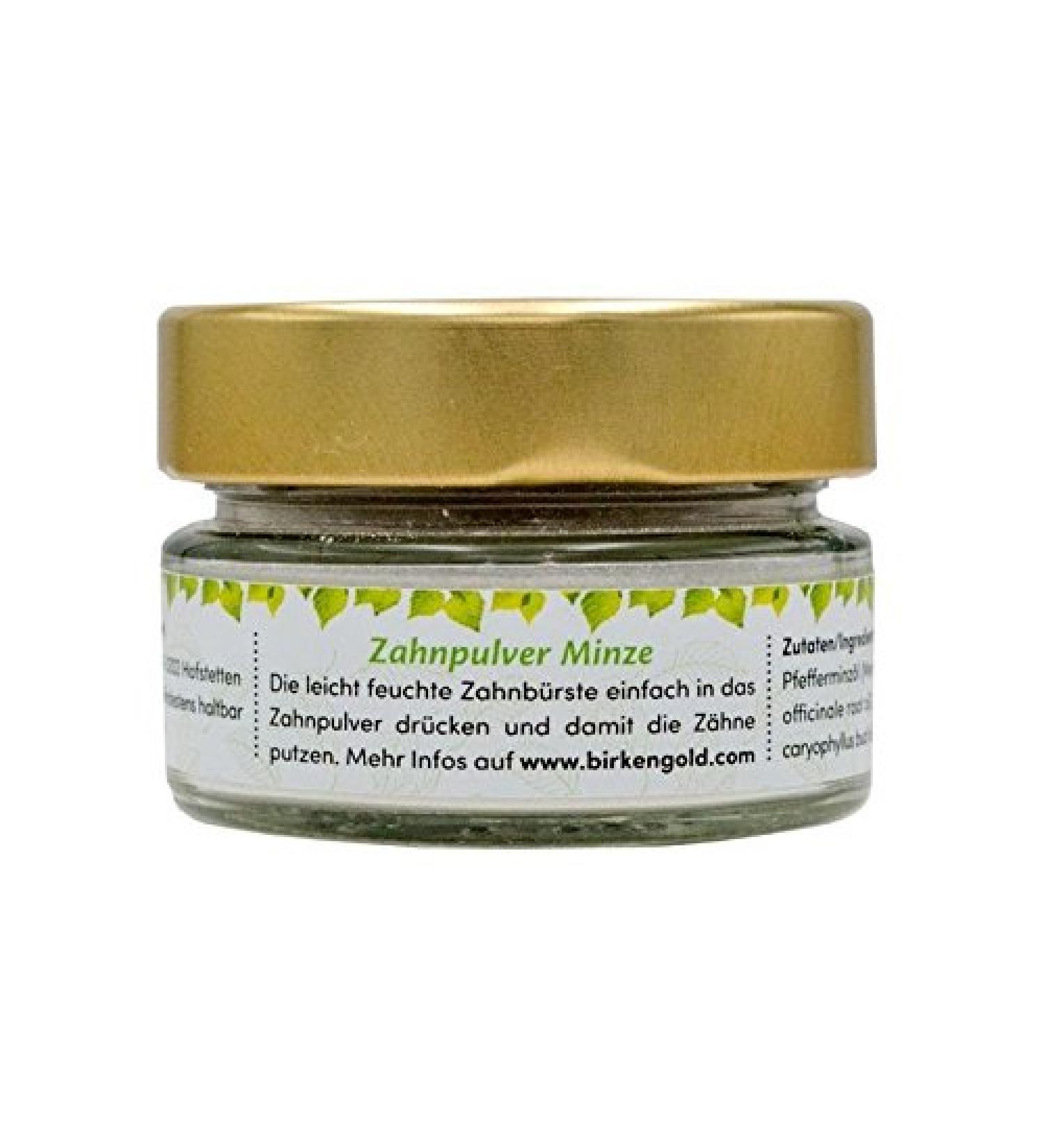 Birch gold tooth powder mint - 30g