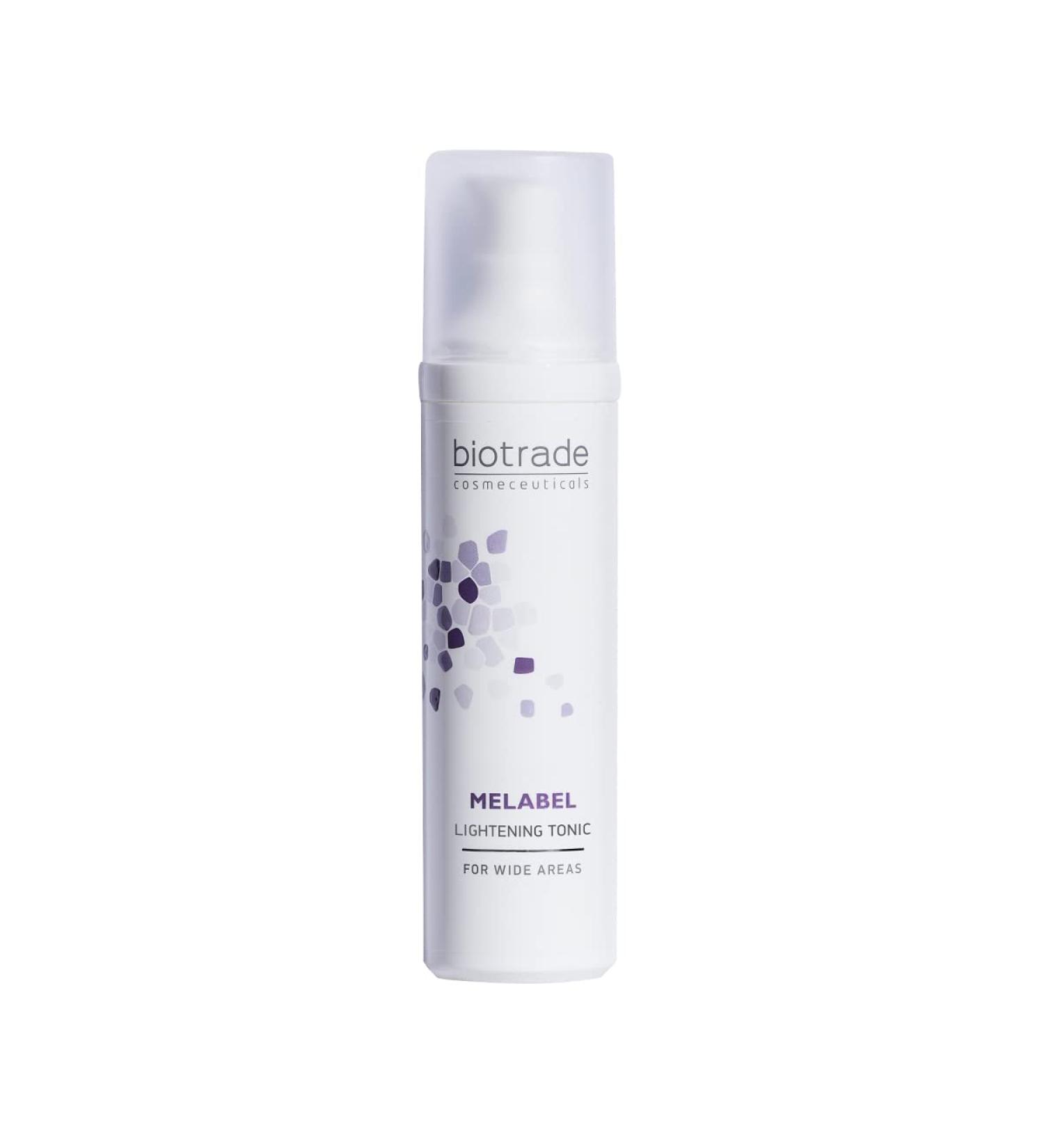 Melabel Whitening Tonic 60 ml Lightens Dark Spots Evens the Overall Skin Tone Regulates Oiliness Tightens Enlarged Pores Gently Exfoliates With Kojic Glycolic Malic and Lactic acid by Biotrade - Buy Online on GoSupps.com