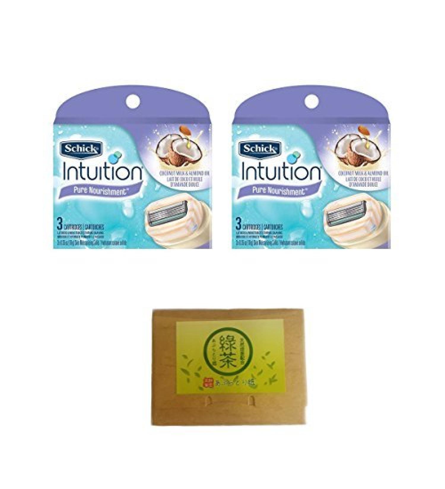 Schick Intuition Pure Nourishment Womens Razor Refills with Coconut Milk and Almond Oil
