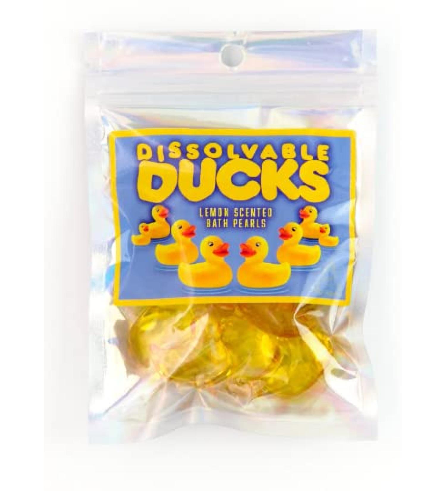 Bare Boutique Dissolvable Ducks. 10 Duck Shaped Bath Pearls. Lemon Scented. Ideal Duck Themed Gift Advent Calendar Filler Stocking Filler